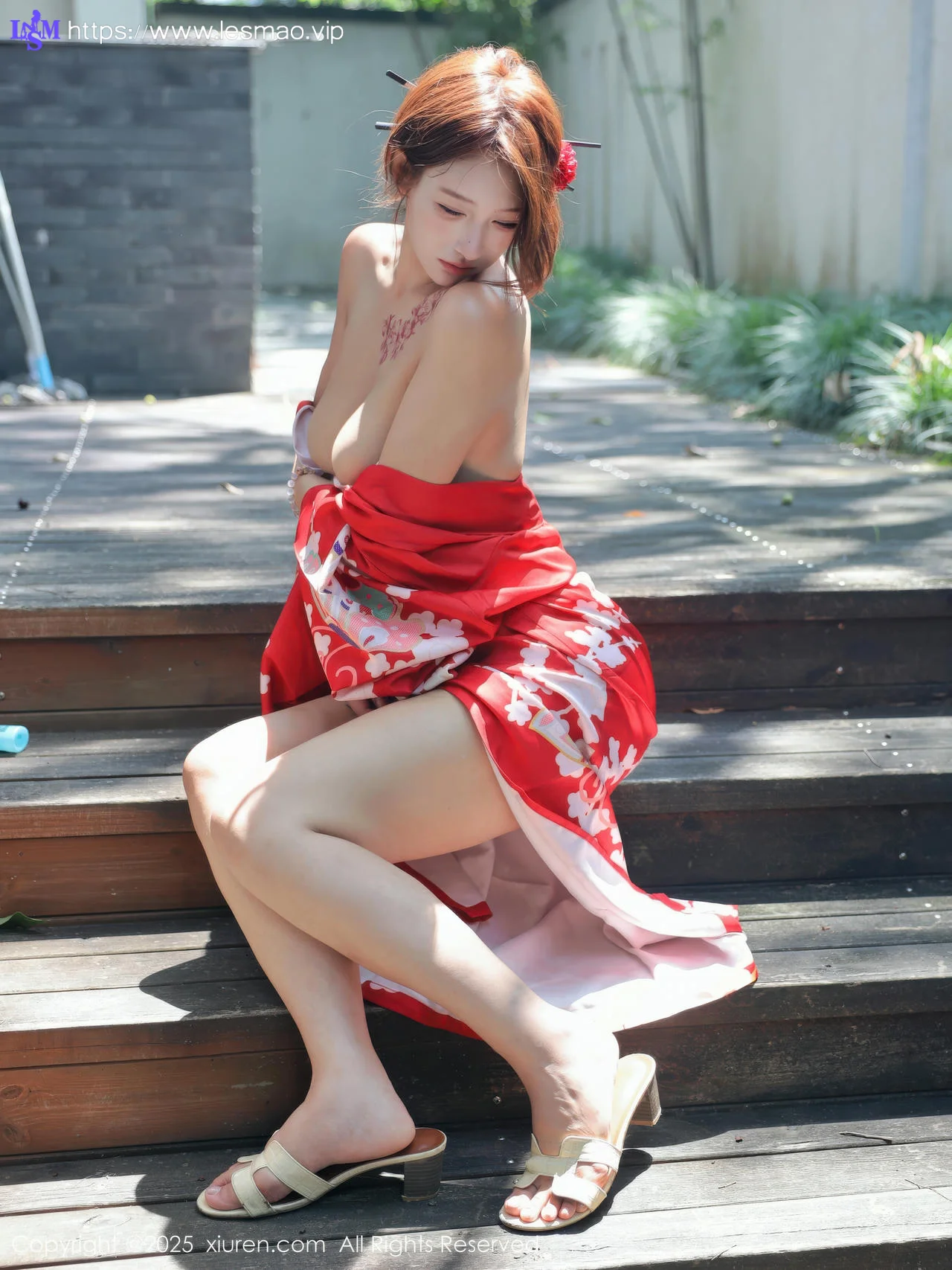 XiuRen 秀人 No.10683 金允希Yuki 性感红色和服 - 47