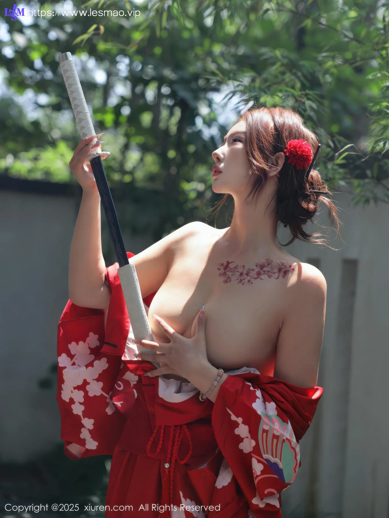 XiuRen 秀人 No.10683 金允希Yuki 性感红色和服 - 58