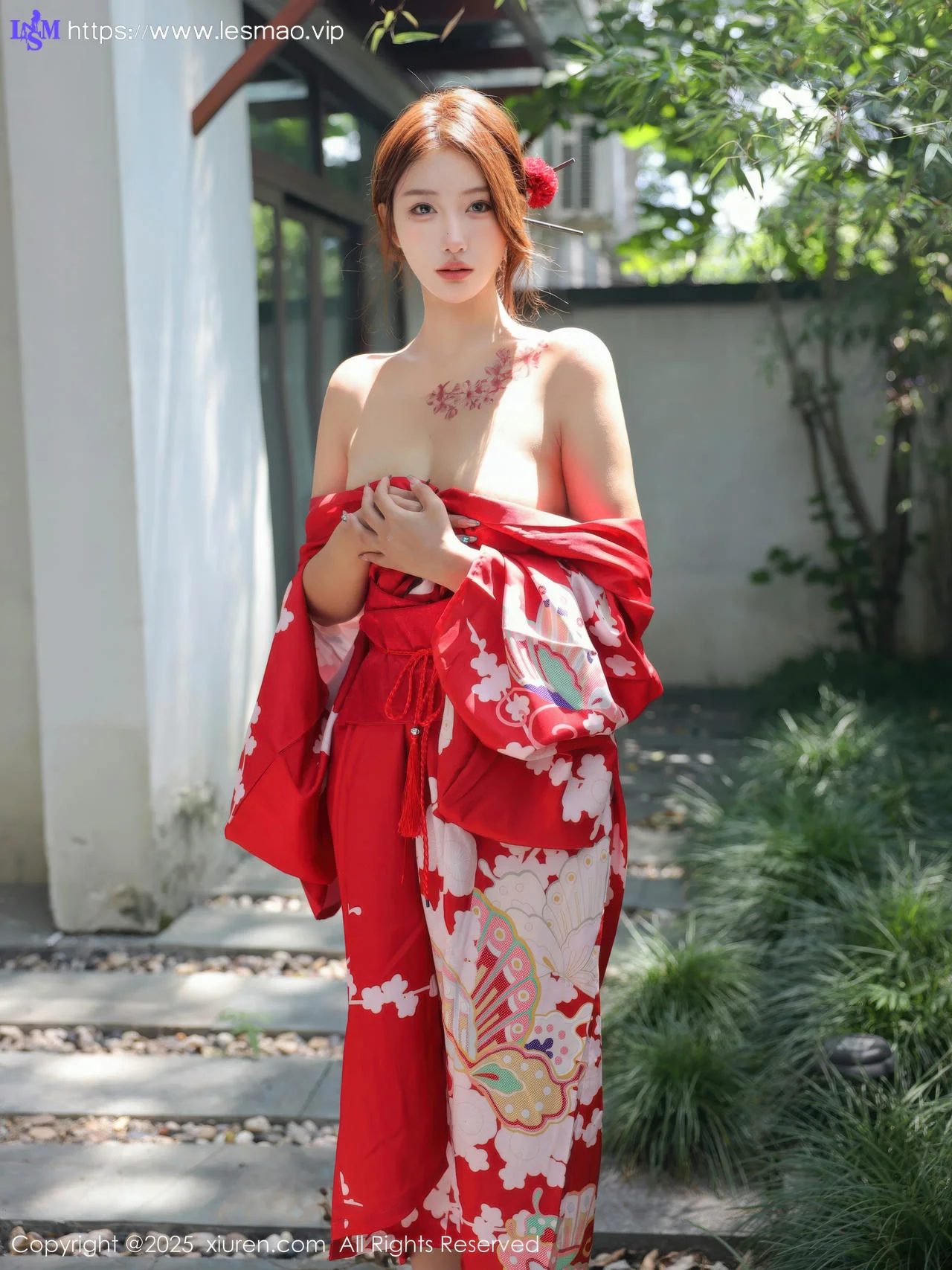 XiuRen 秀人 No.10683 金允希Yuki 性感红色和服 - 61
