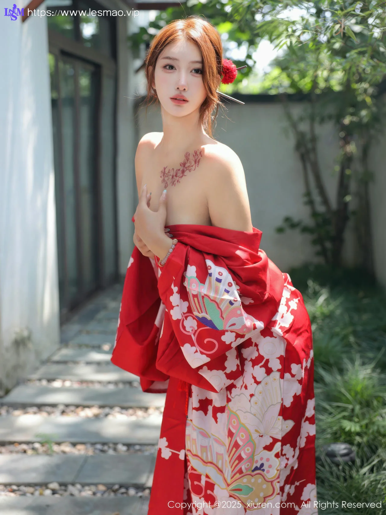 XiuRen 秀人 No.10683 金允希Yuki 性感红色和服 - 63