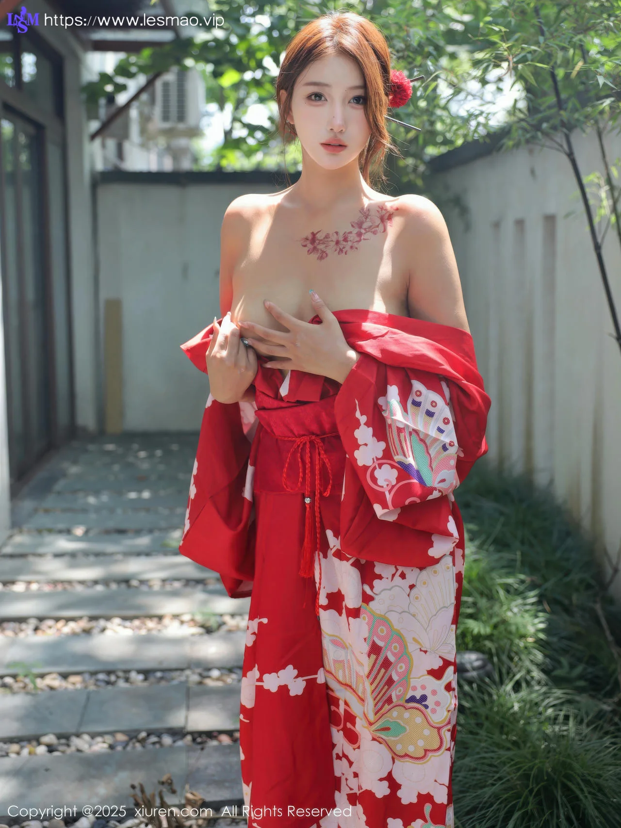 XiuRen 秀人 No.10683 金允希Yuki 性感红色和服 - 64