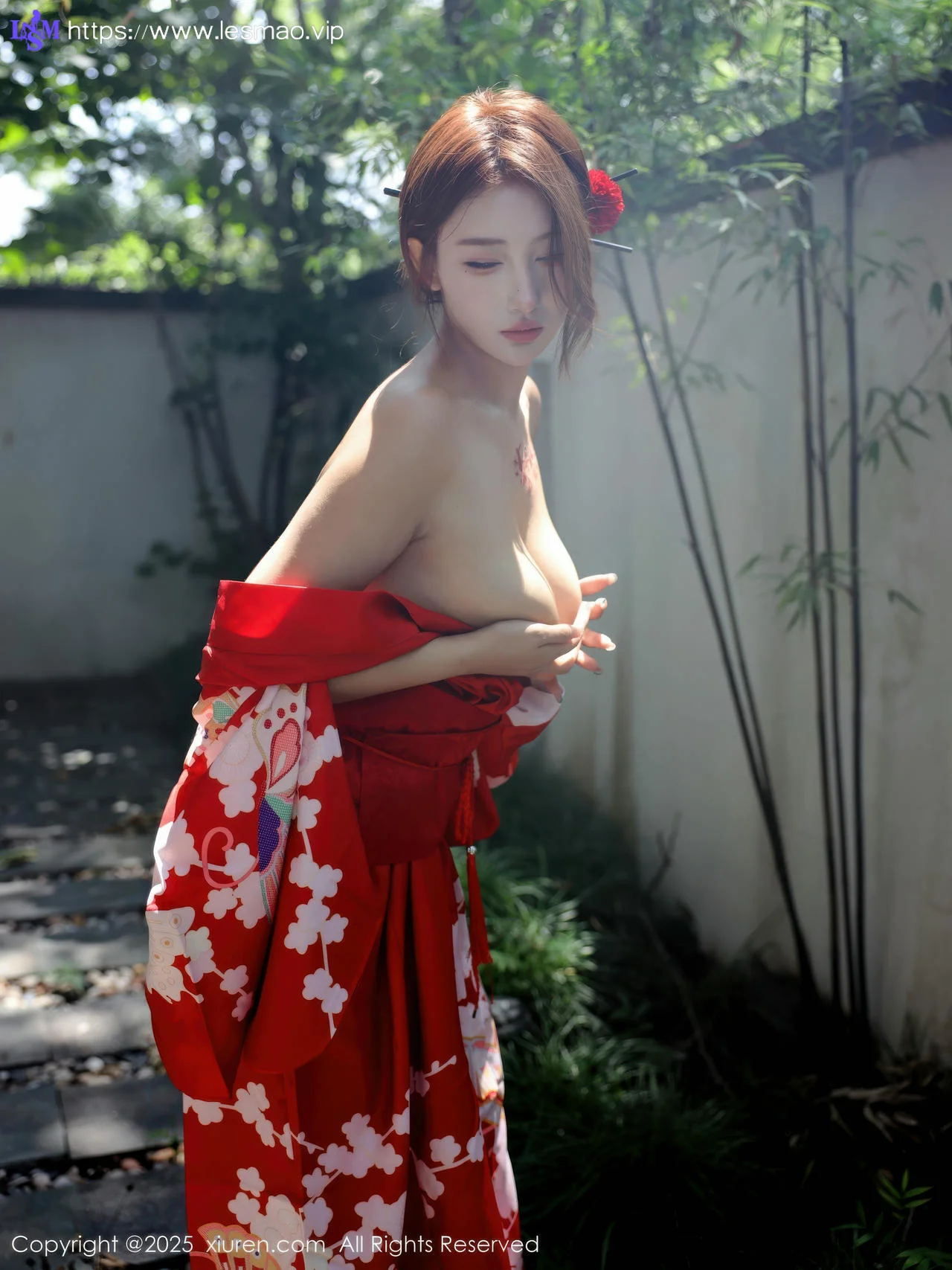 XiuRen 秀人 No.10683 金允希Yuki 性感红色和服 - 67