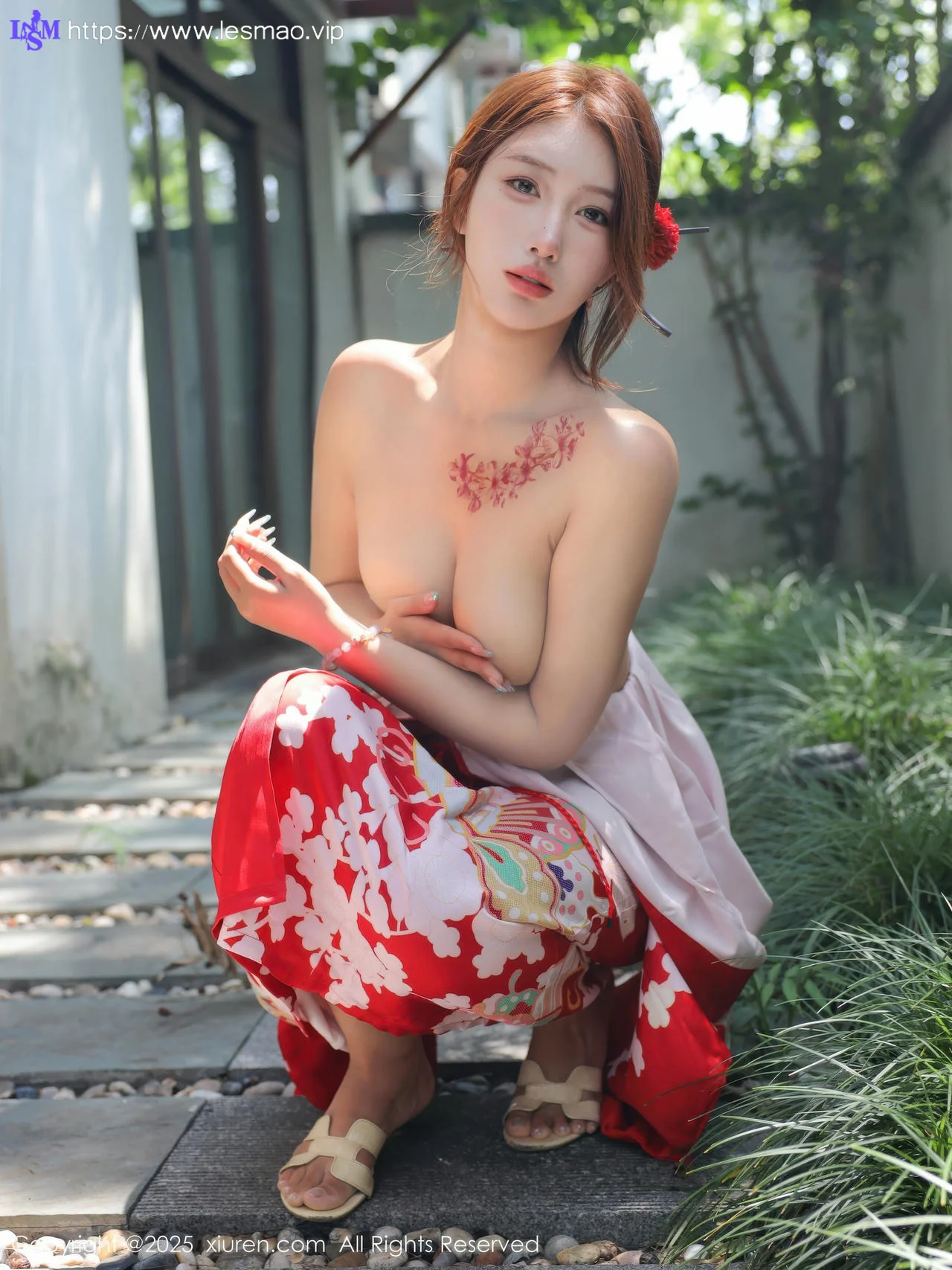 XiuRen 秀人 No.10683 金允希Yuki 性感红色和服 - 75