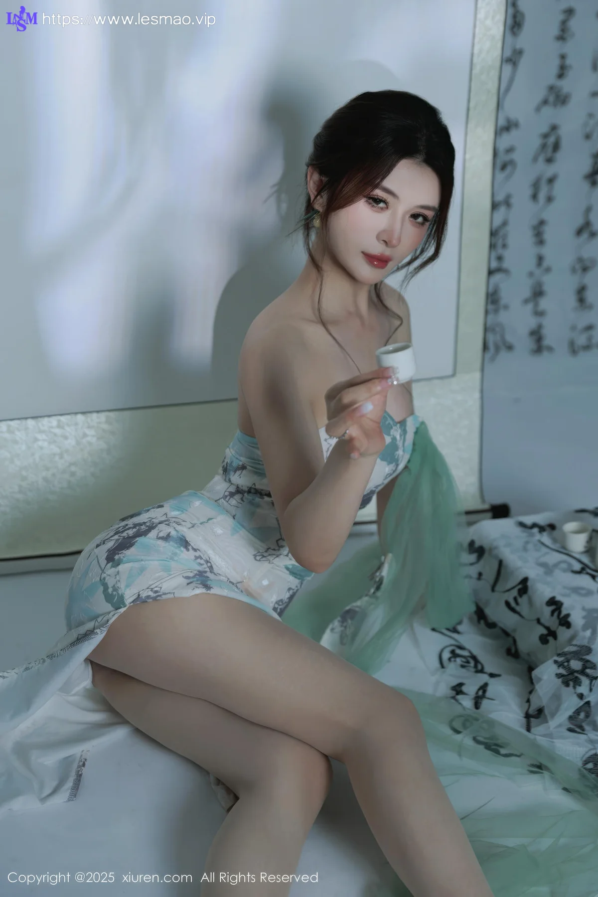 XiuRen 秀人 No.10694 阿依莎  浅色古风服饰 - 38