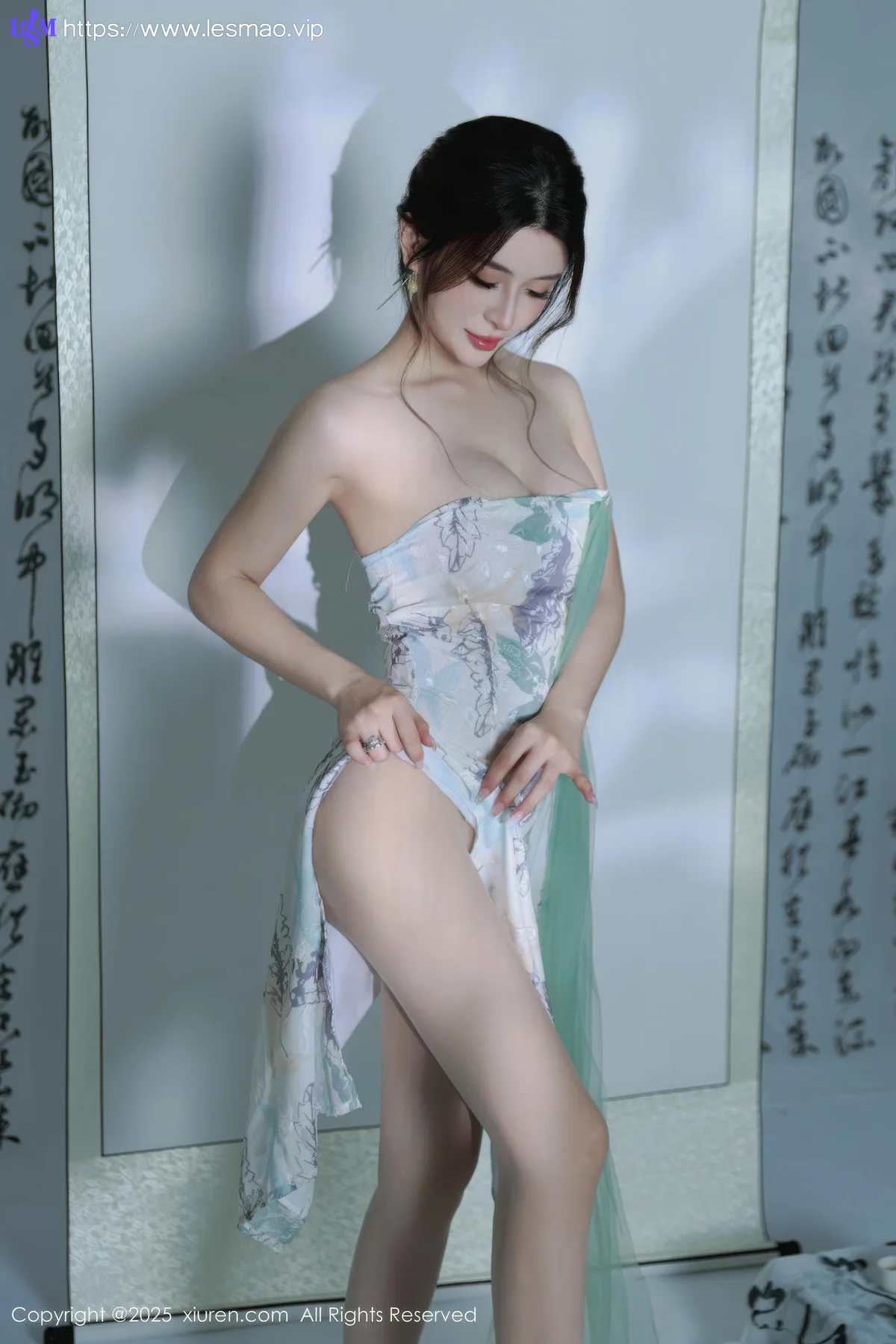 XiuRen 秀人 No.10694 阿依莎  浅色古风服饰 - 48