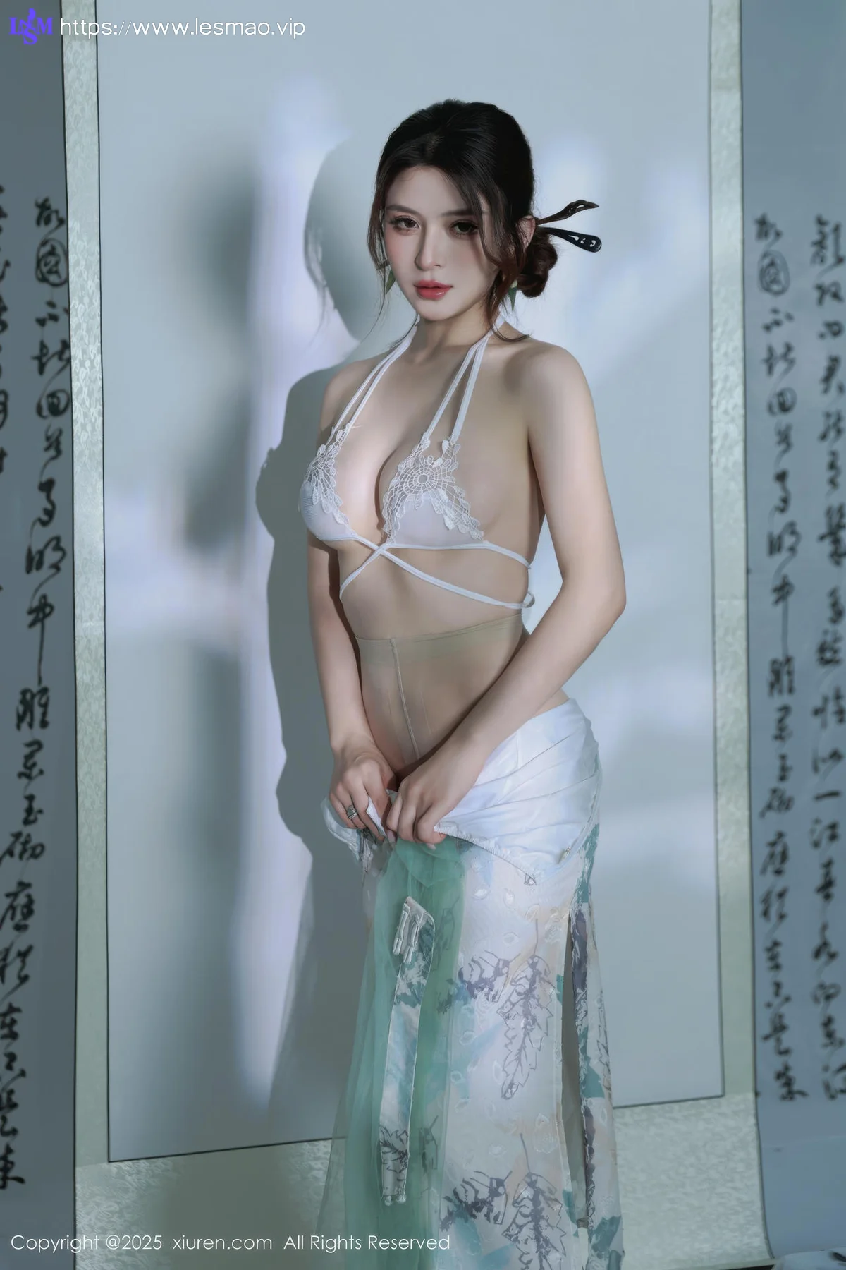 XiuRen 秀人 No.10694 阿依莎  浅色古风服饰 - 55