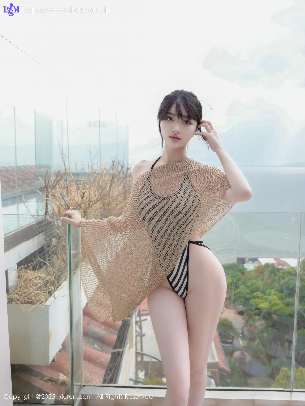 XiuRen 秀人 No.10698 白露lulu 黑白色比基尼 - 9