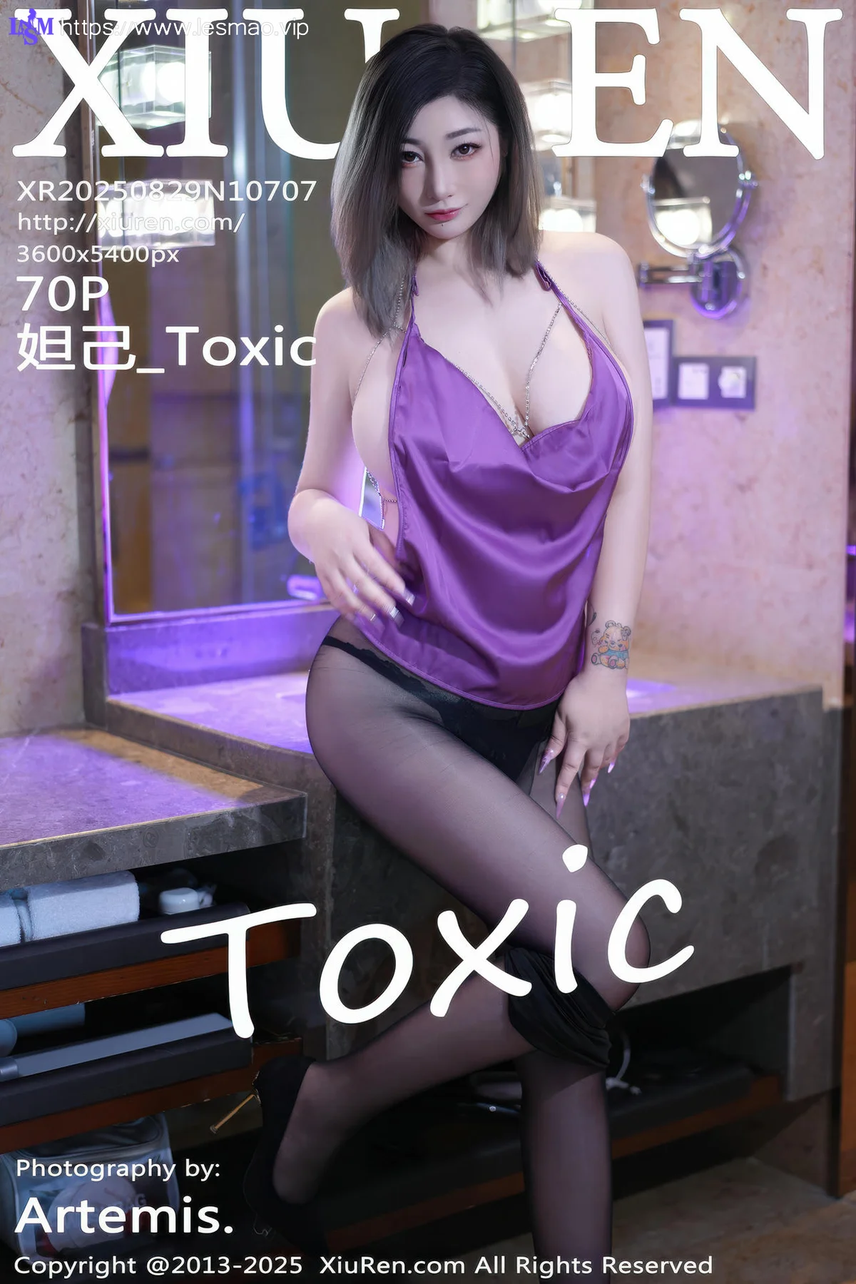 XiuRen 秀人 No.10707 妲己_Toxic 紫灰色上衣 - 71