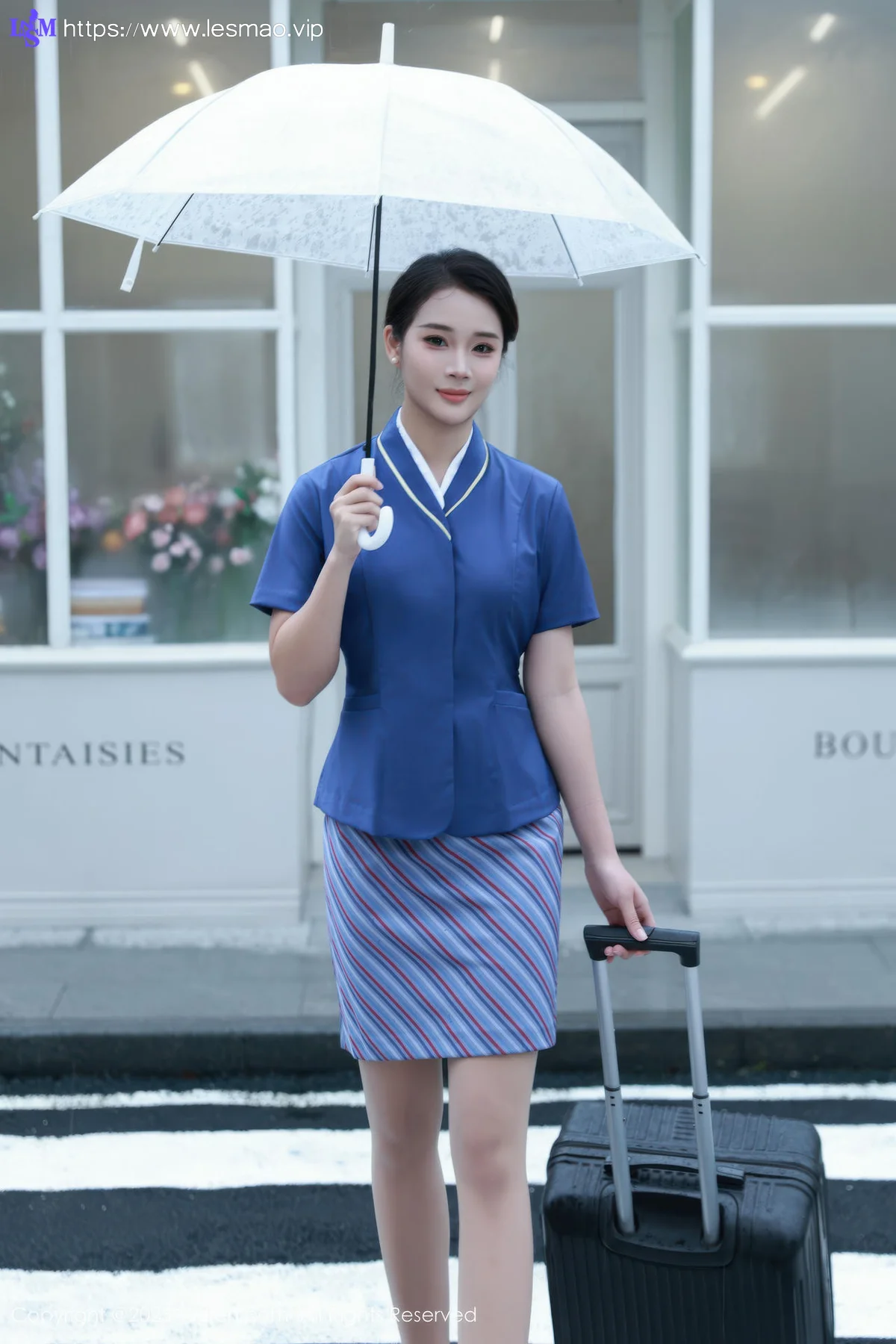 XiuRen 秀人 No.10708 南乔 蓝色空姐制服 - 6