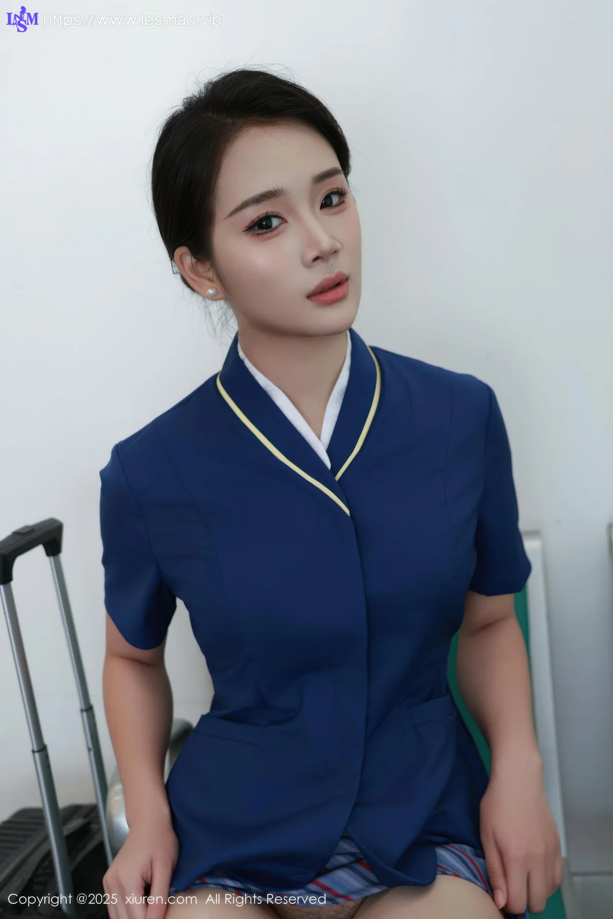 XiuRen 秀人 No.10708 南乔 蓝色空姐制服 - 15