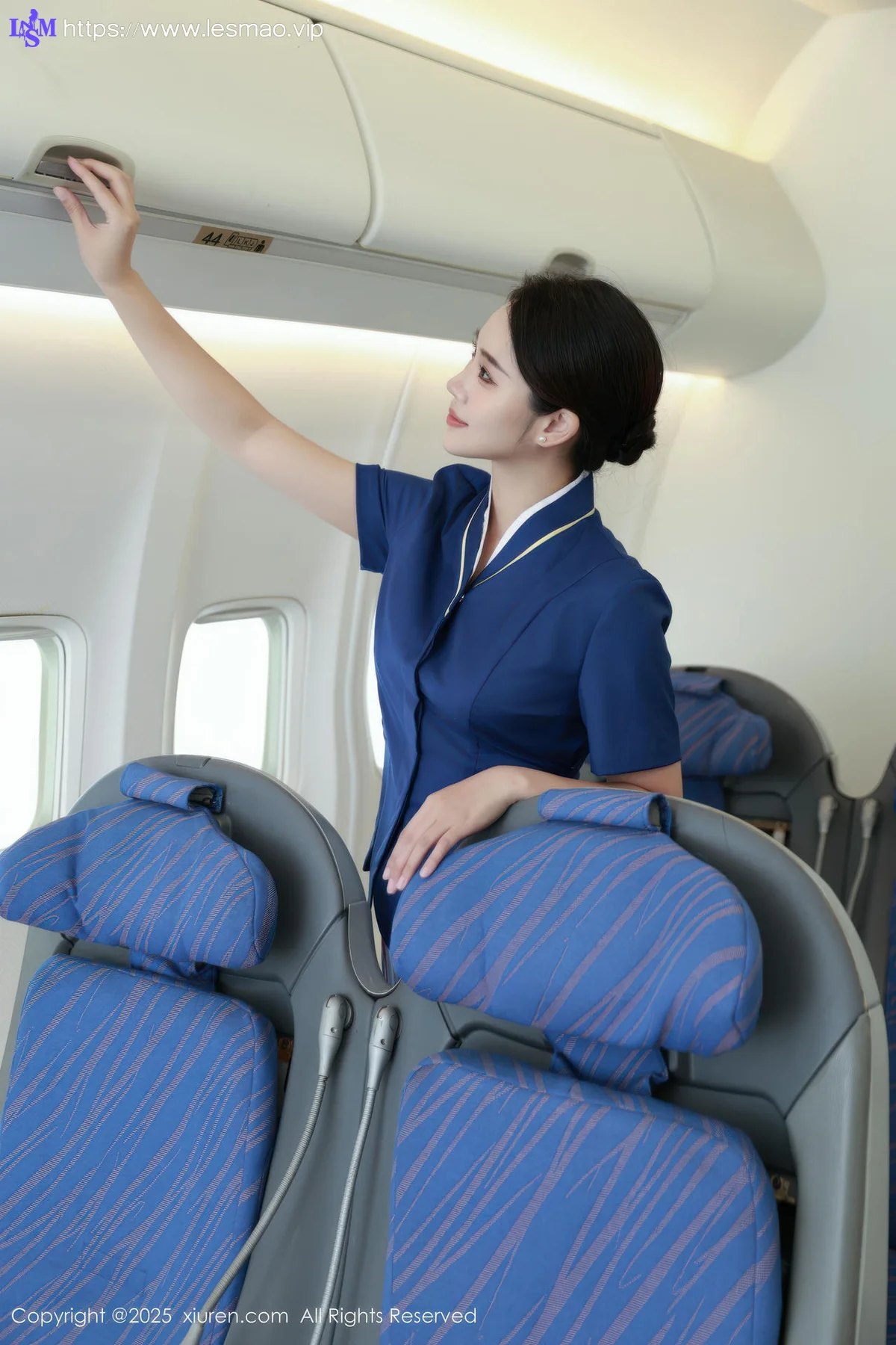 XiuRen 秀人 No.10708 南乔 蓝色空姐制服 - 27