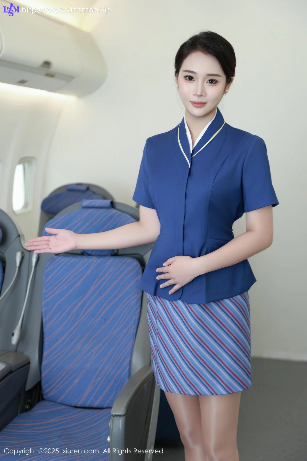 XiuRen 秀人 No.10708 南乔 蓝色空姐制服 - 32