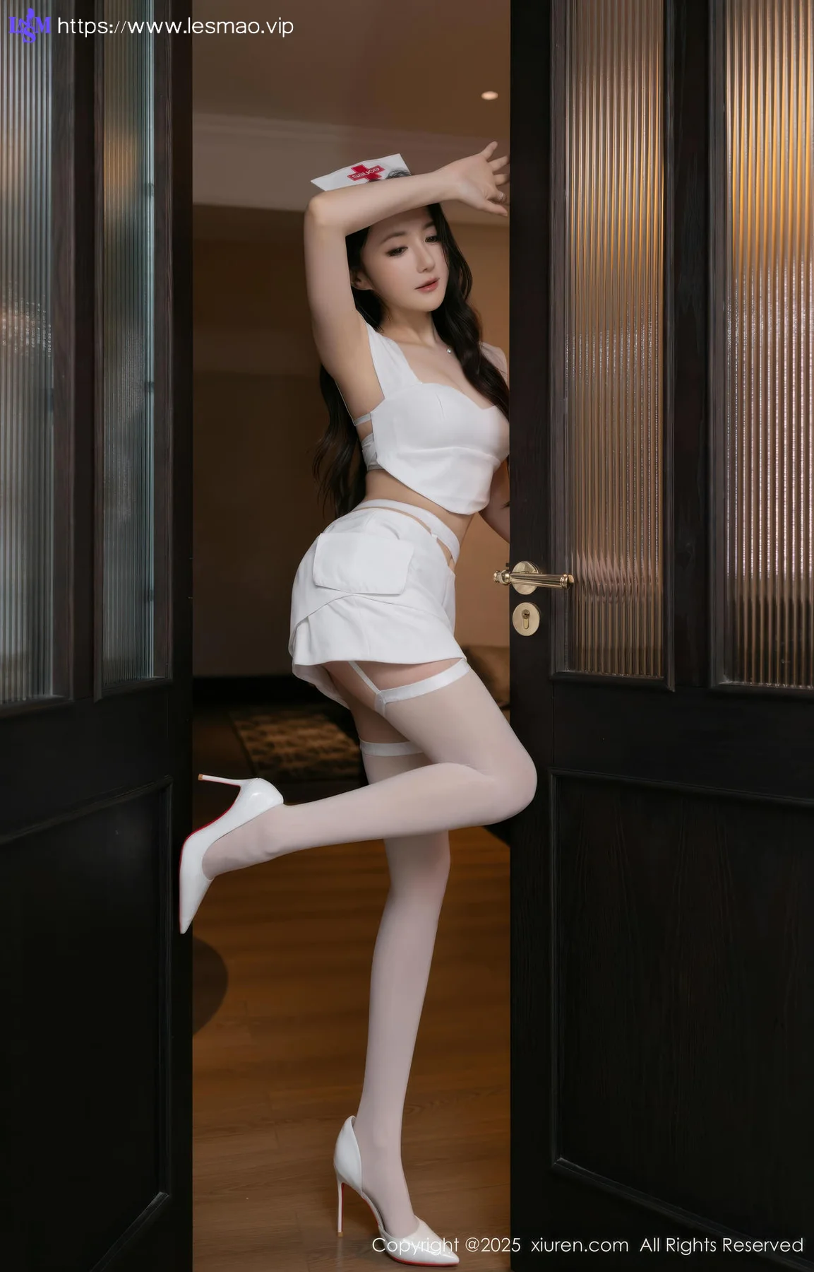 XiuRen 秀人 No.10711 鱼子酱Fish 白色护士制服 - 13