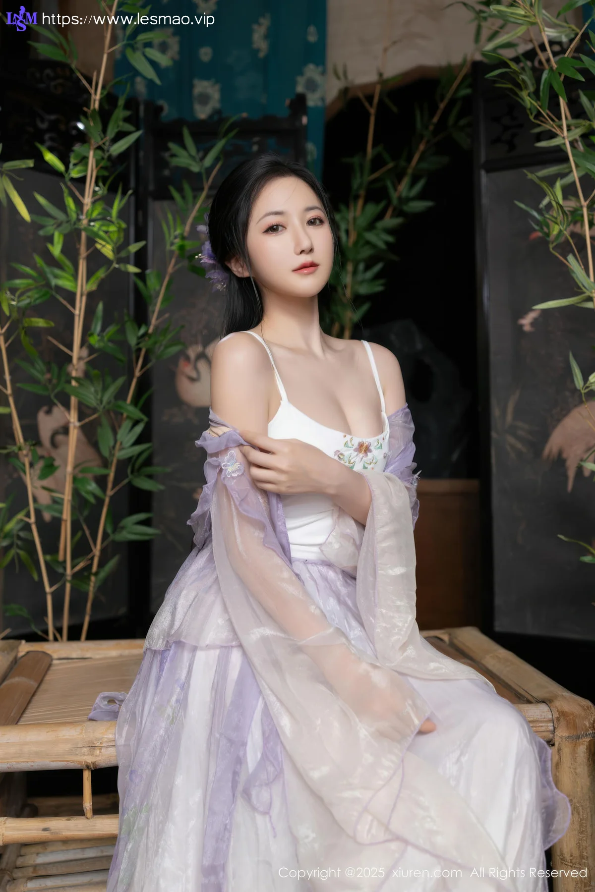 XiuRen 秀人 No.10737 鱼子酱Fish 紫色连衣裙 - 17