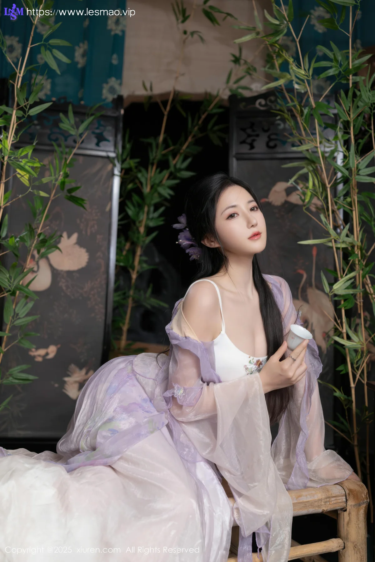 XiuRen 秀人 No.10737 鱼子酱Fish 紫色连衣裙 - 20