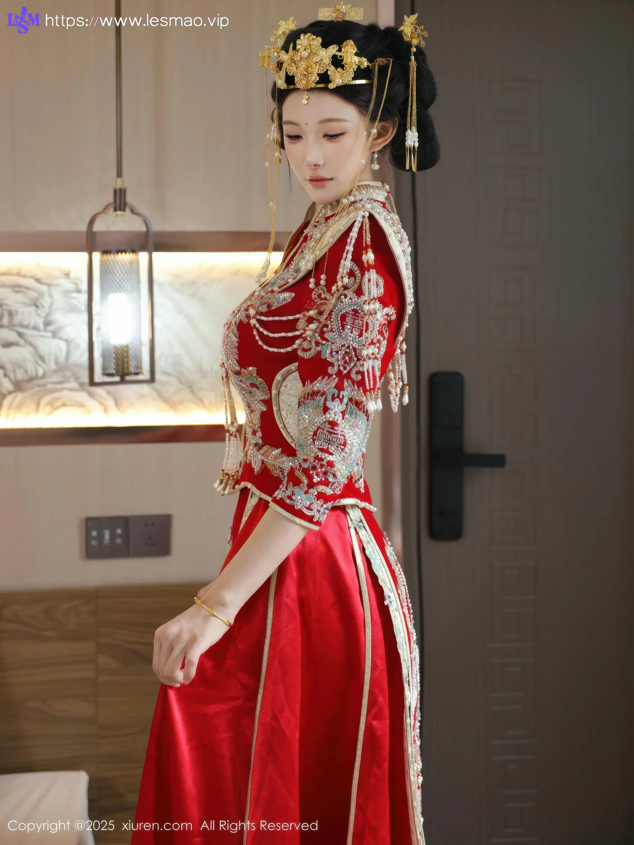 XiuRen 秀人 No.10742 梨霜儿 红色新娘服饰 - 11