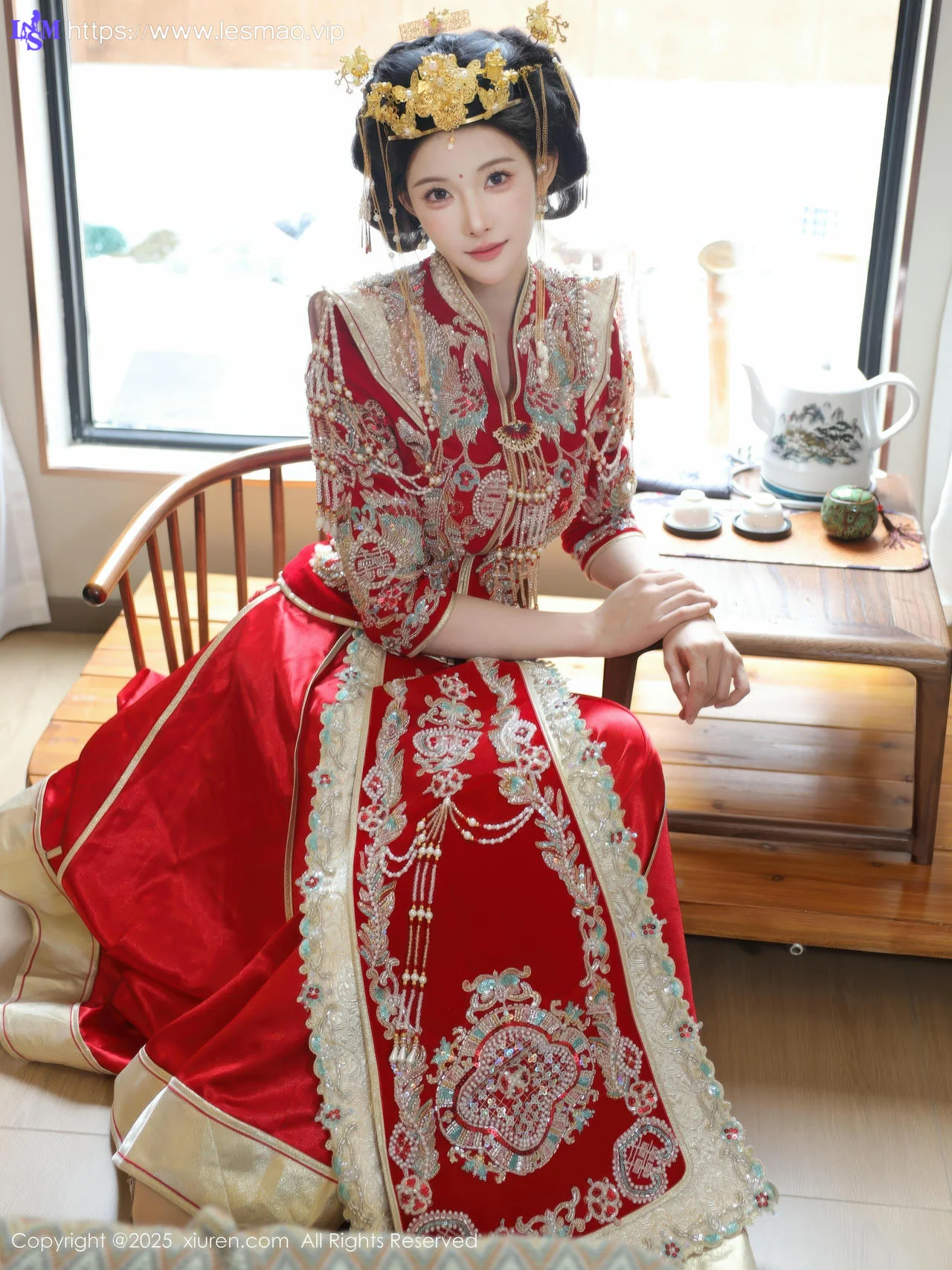 XiuRen 秀人 No.10742 梨霜儿 红色新娘服饰 - 15
