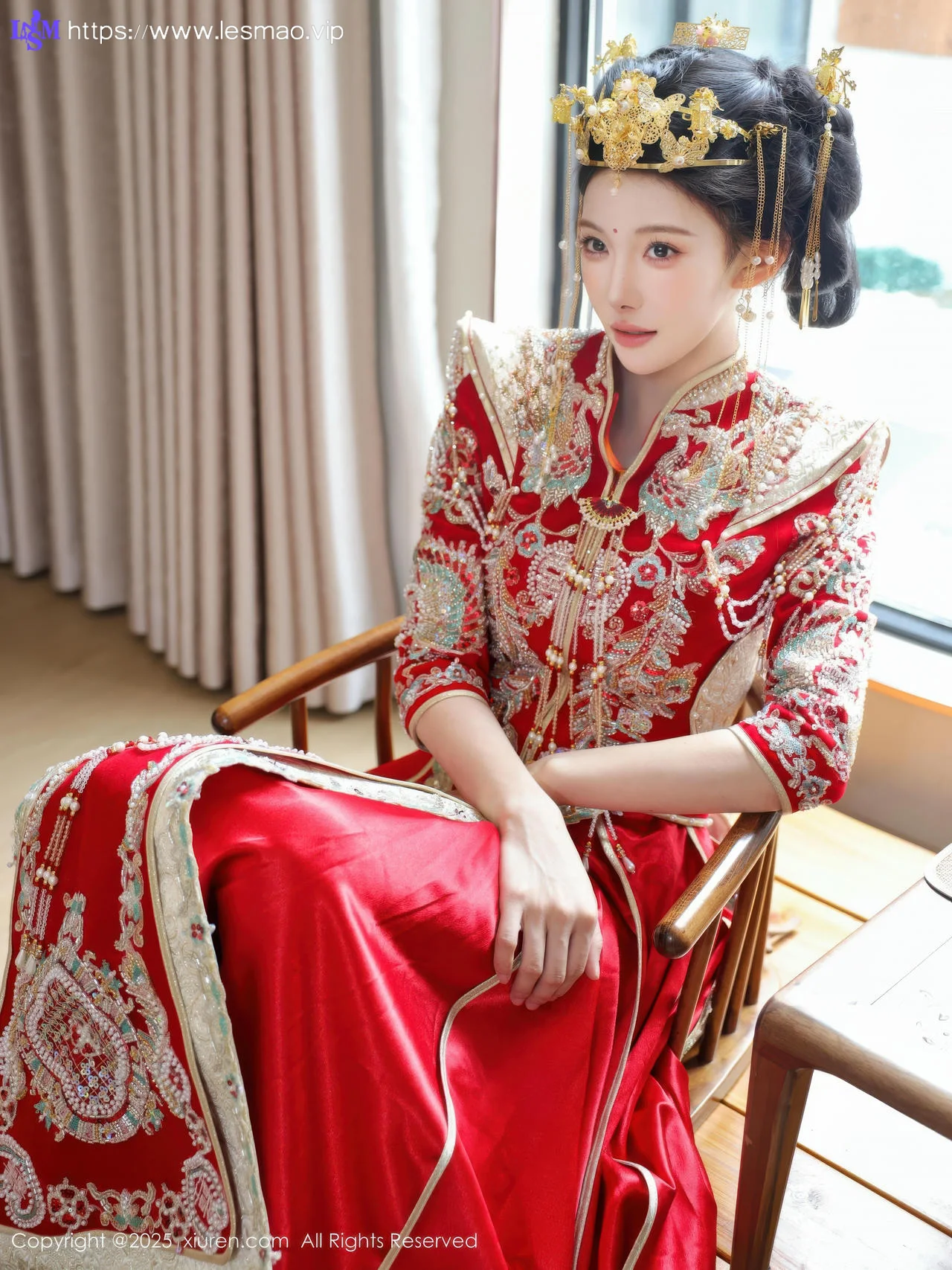XiuRen 秀人 No.10742 梨霜儿 红色新娘服饰 - 16