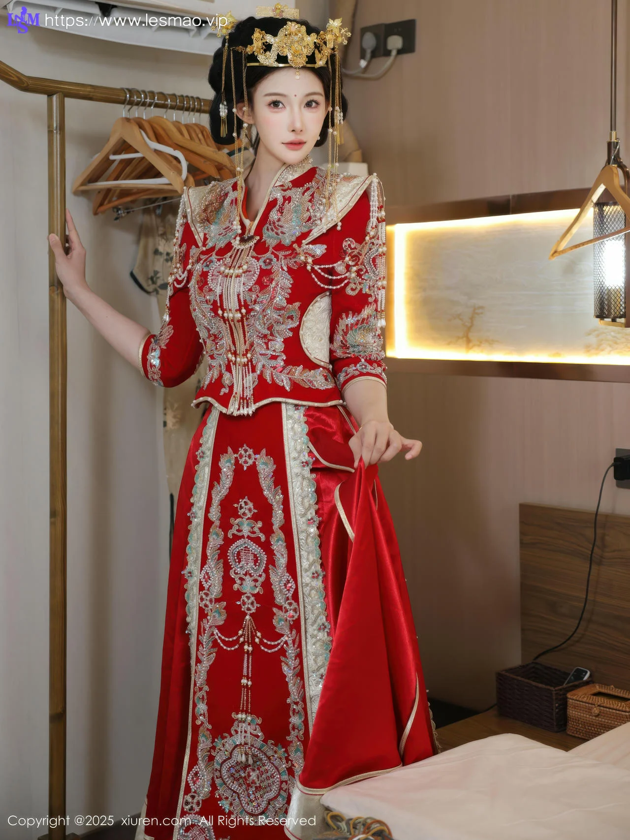 XiuRen 秀人 No.10742 梨霜儿 红色新娘服饰 - 20