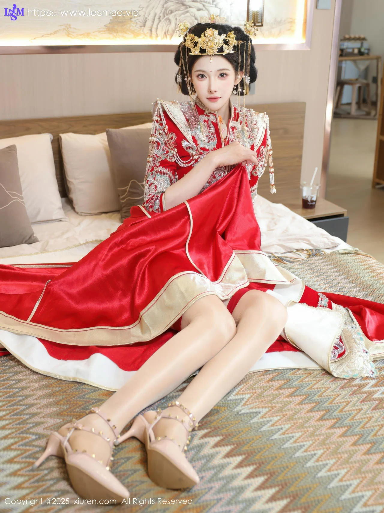 XiuRen 秀人 No.10742 梨霜儿 红色新娘服饰 - 30