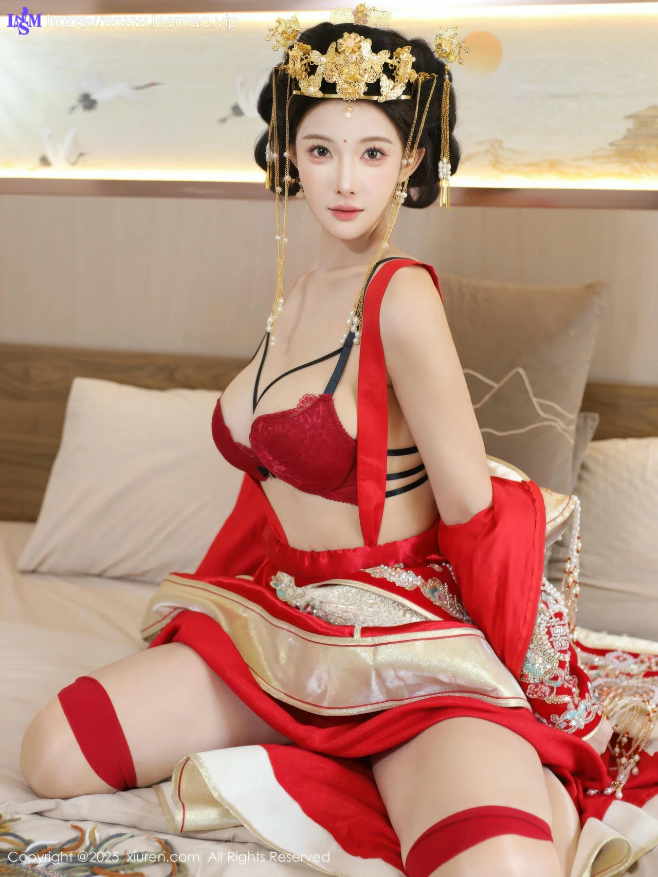 XiuRen 秀人 No.10742 梨霜儿 红色新娘服饰 - 72