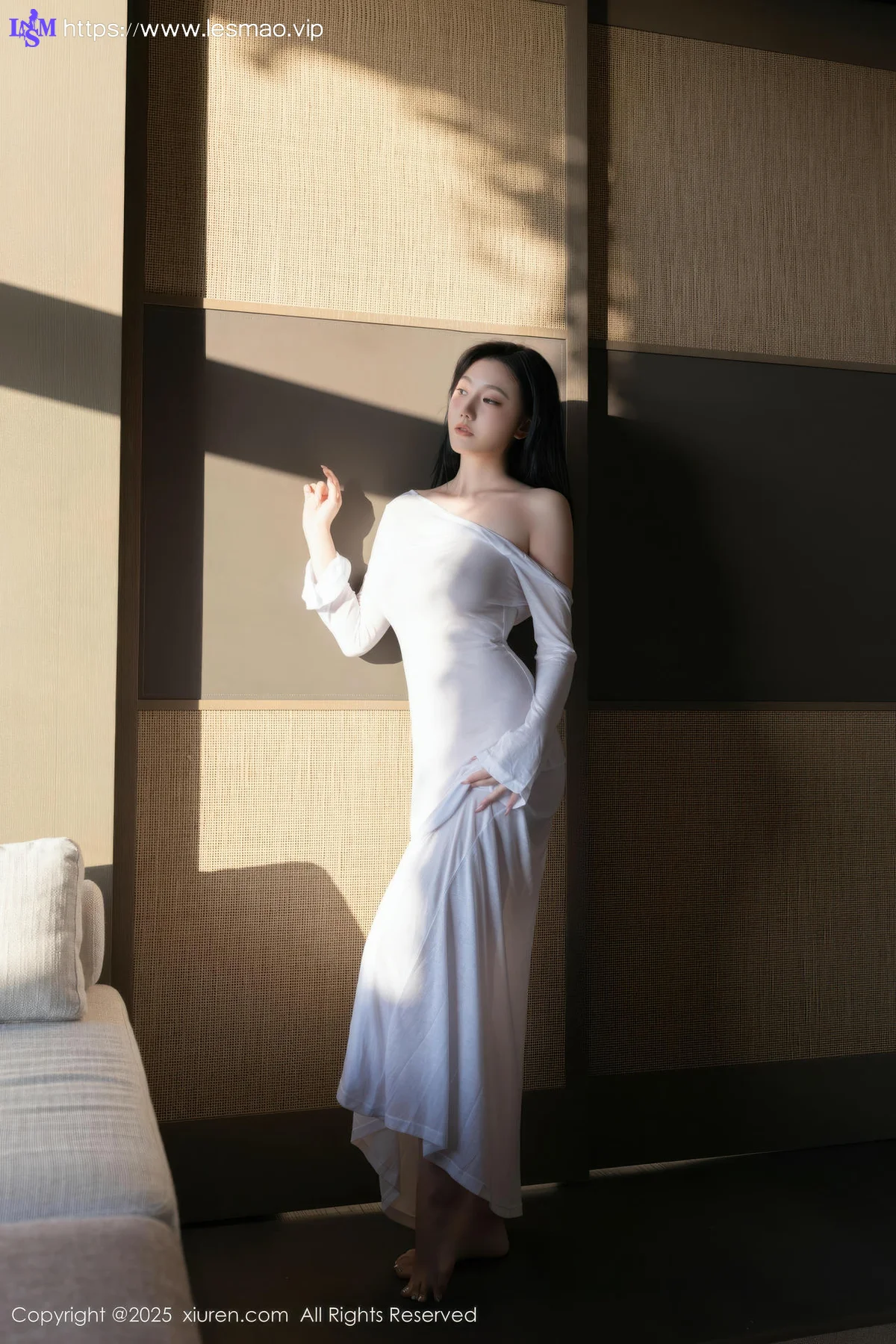XiuRen 秀人 No.10747 安然anran 白色连衣裙诱人肉色丝袜 - 76
