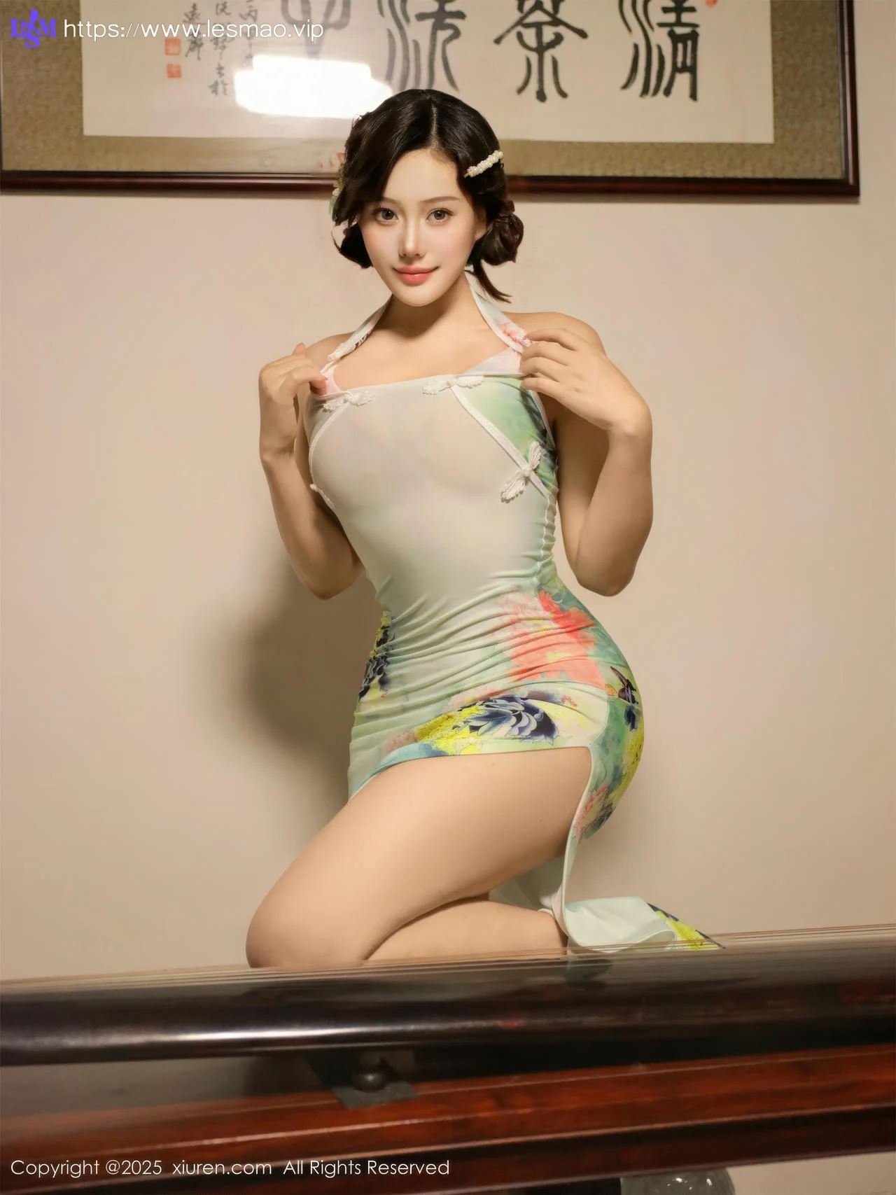 XiuRen 秀人 No.10749 莉莉安娜o 绿色旗袍 - 50