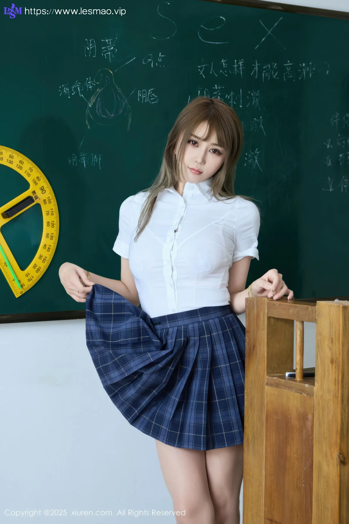 XiuRen 秀人 No.10750 Zoe柚柚 教室场景性感JK服装， - 22