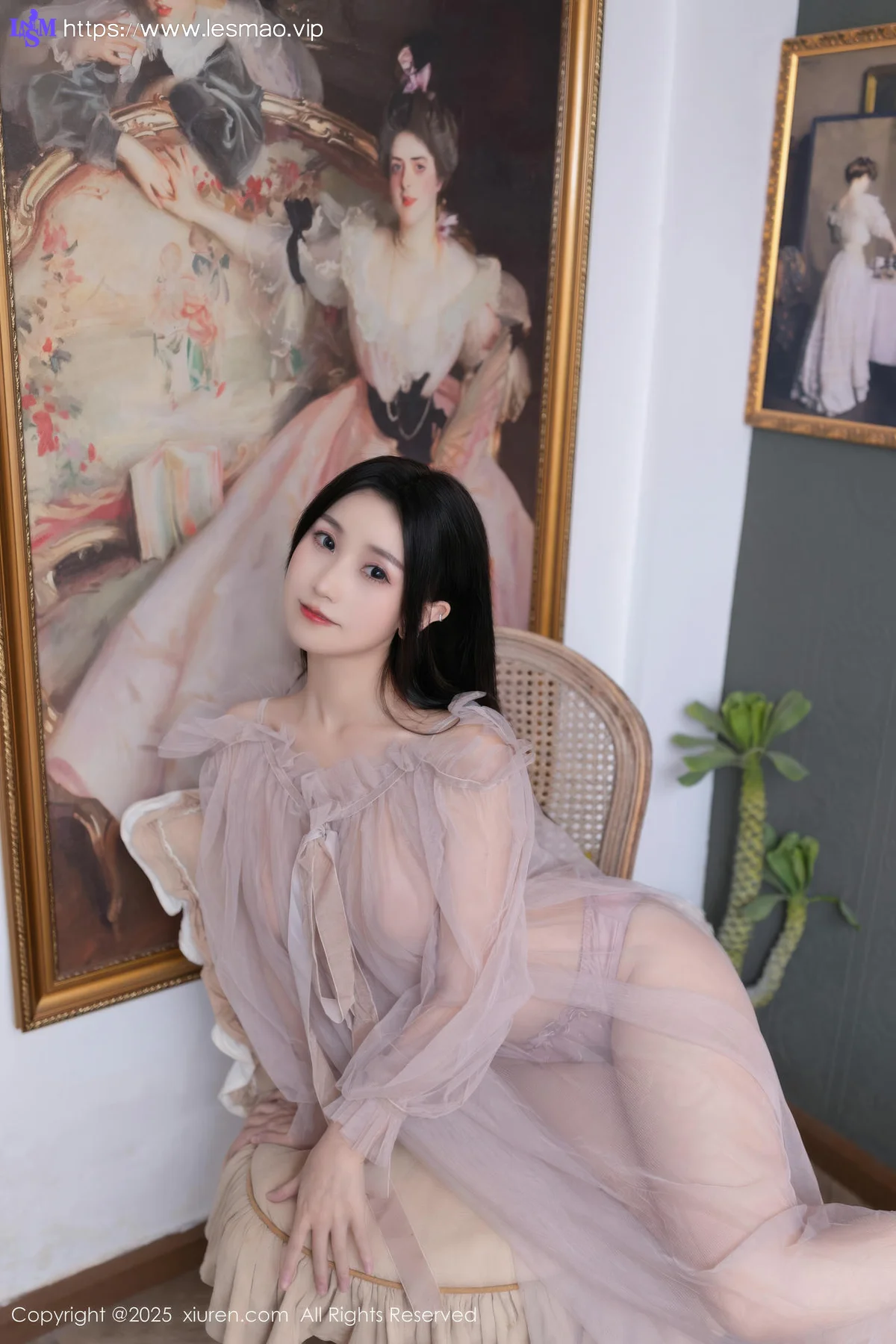 XiuRen 秀人 No.10752 杏子Yada 性感轻透粉纱 - 6
