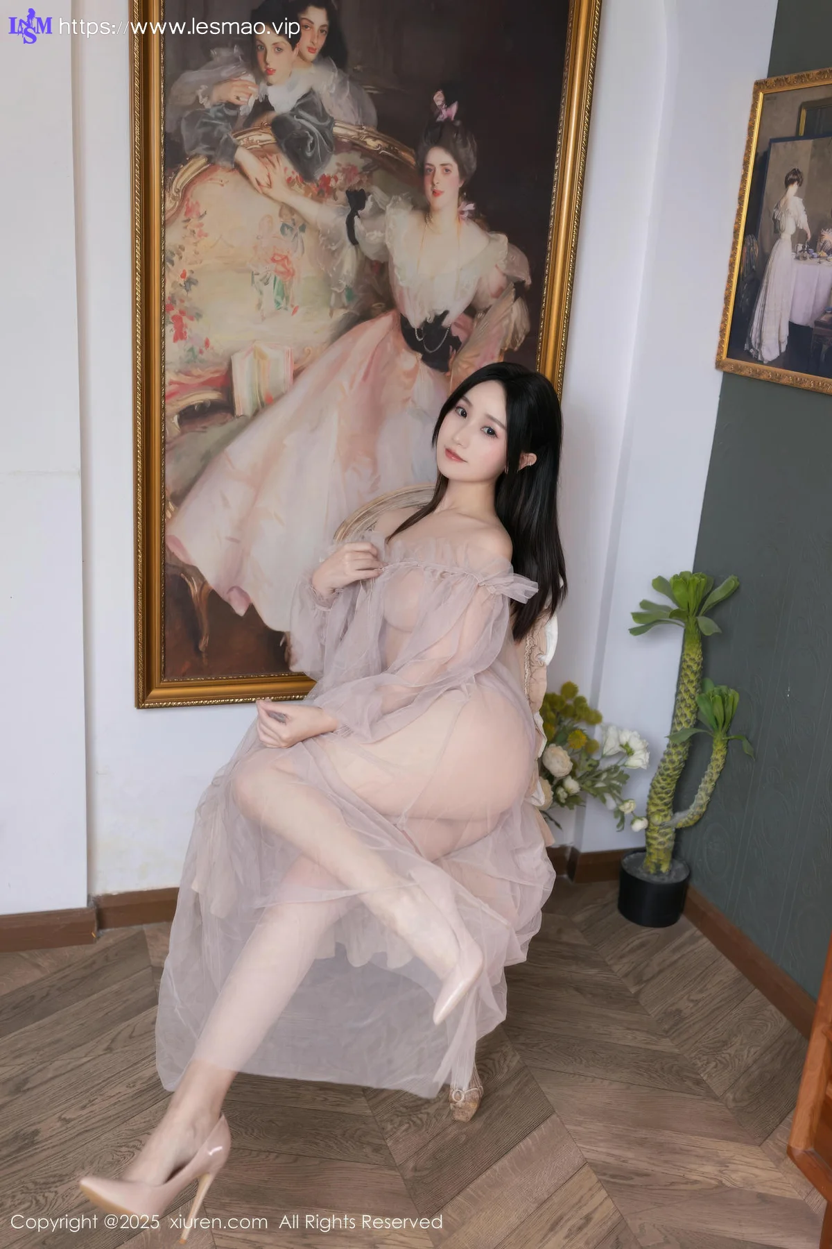 XiuRen 秀人 No.10752 杏子Yada 性感轻透粉纱 - 14