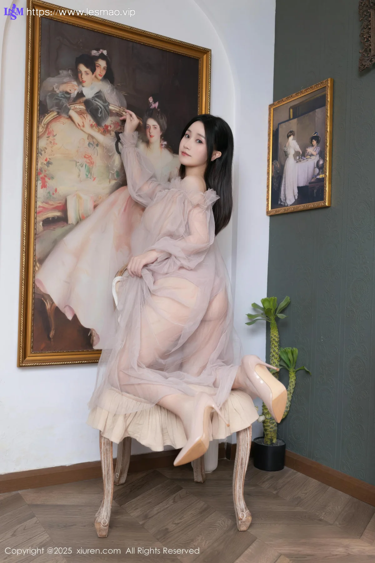 XiuRen 秀人 No.10752 杏子Yada 性感轻透粉纱 - 17