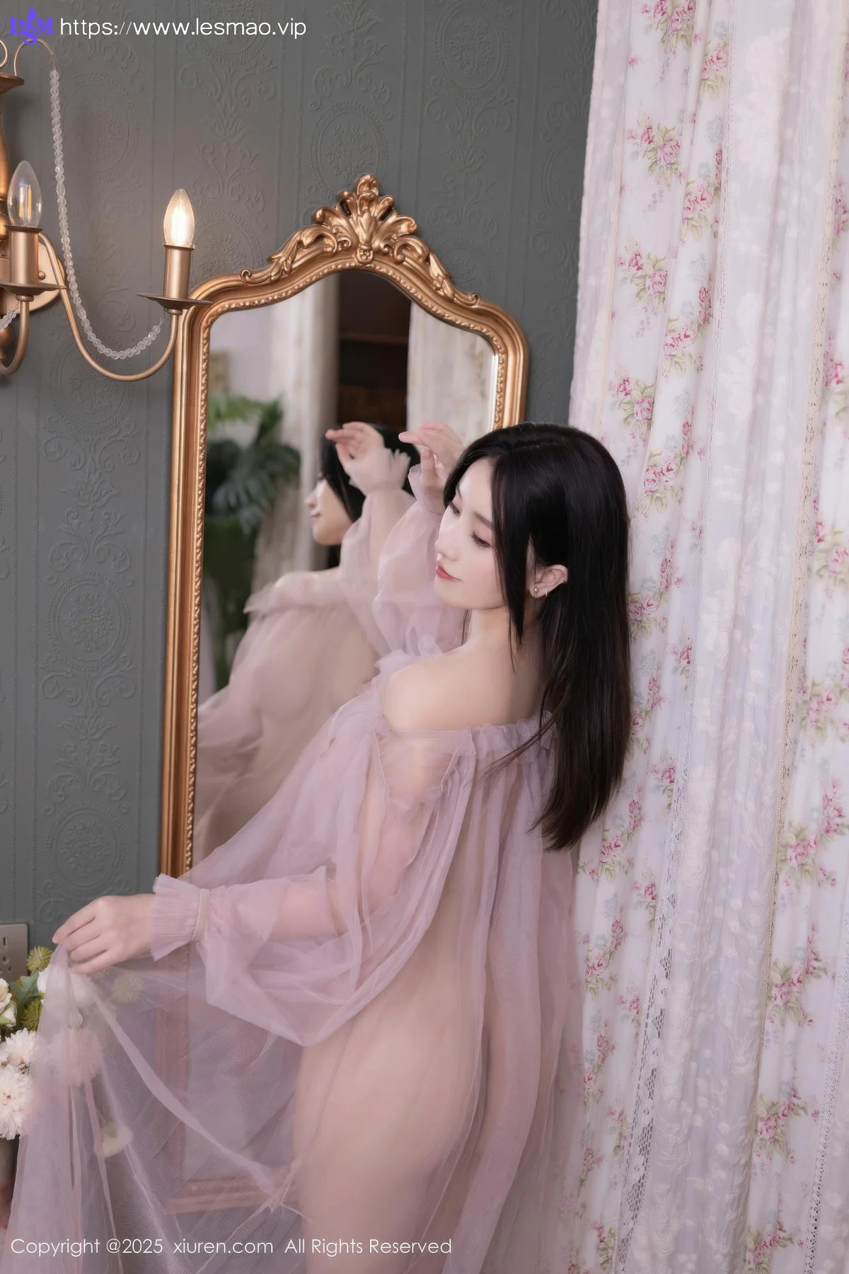XiuRen 秀人 No.10752 杏子Yada 性感轻透粉纱 - 30