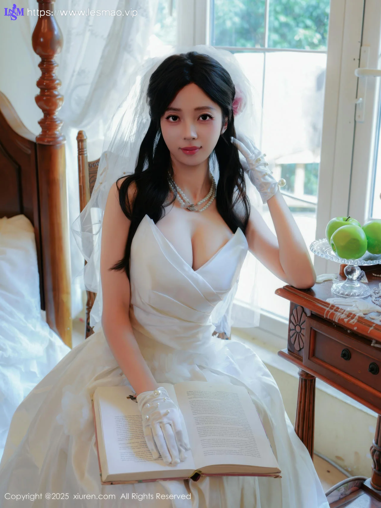 XiuRen 秀人 No.10769 朱朱molly 白色婚纱白色丝袜 - 11