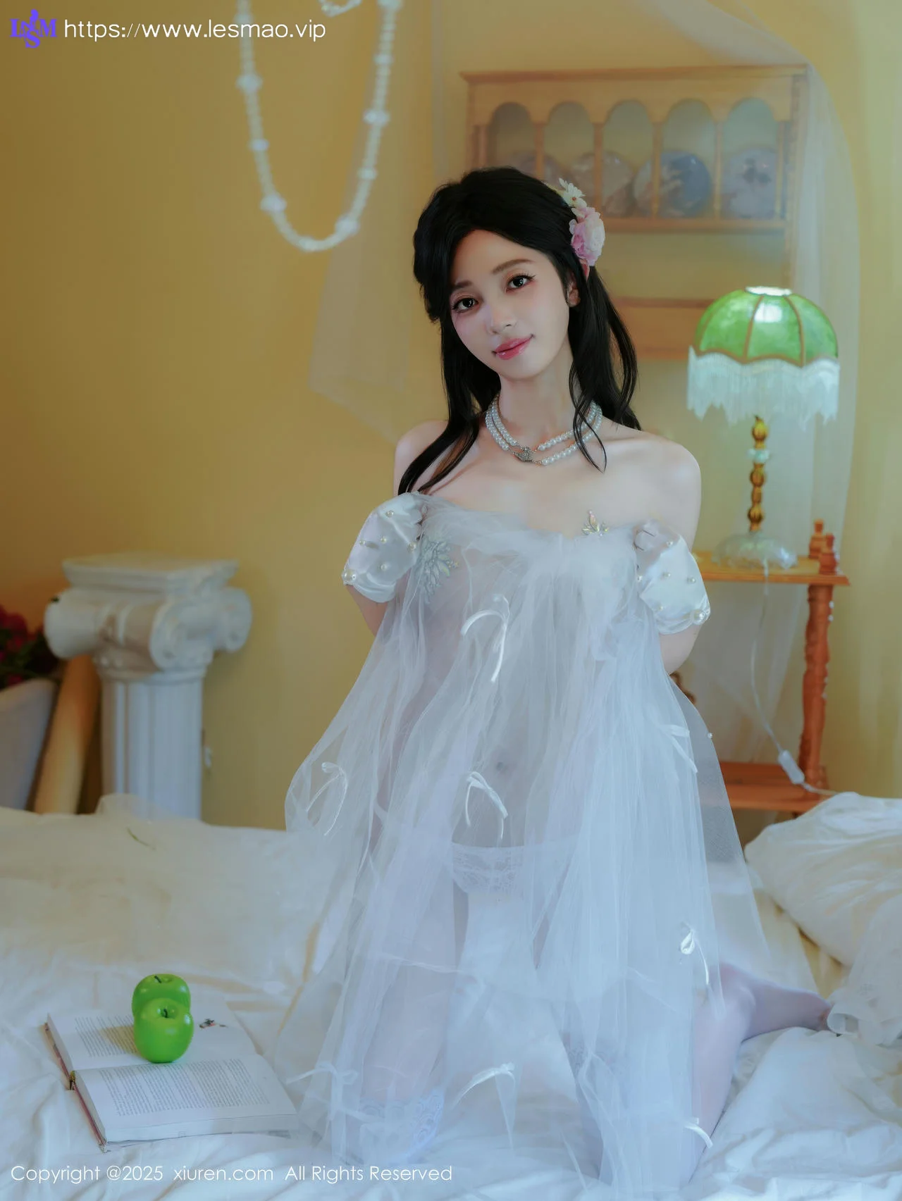XiuRen 秀人 No.10769 朱朱molly 白色婚纱白色丝袜 - 47