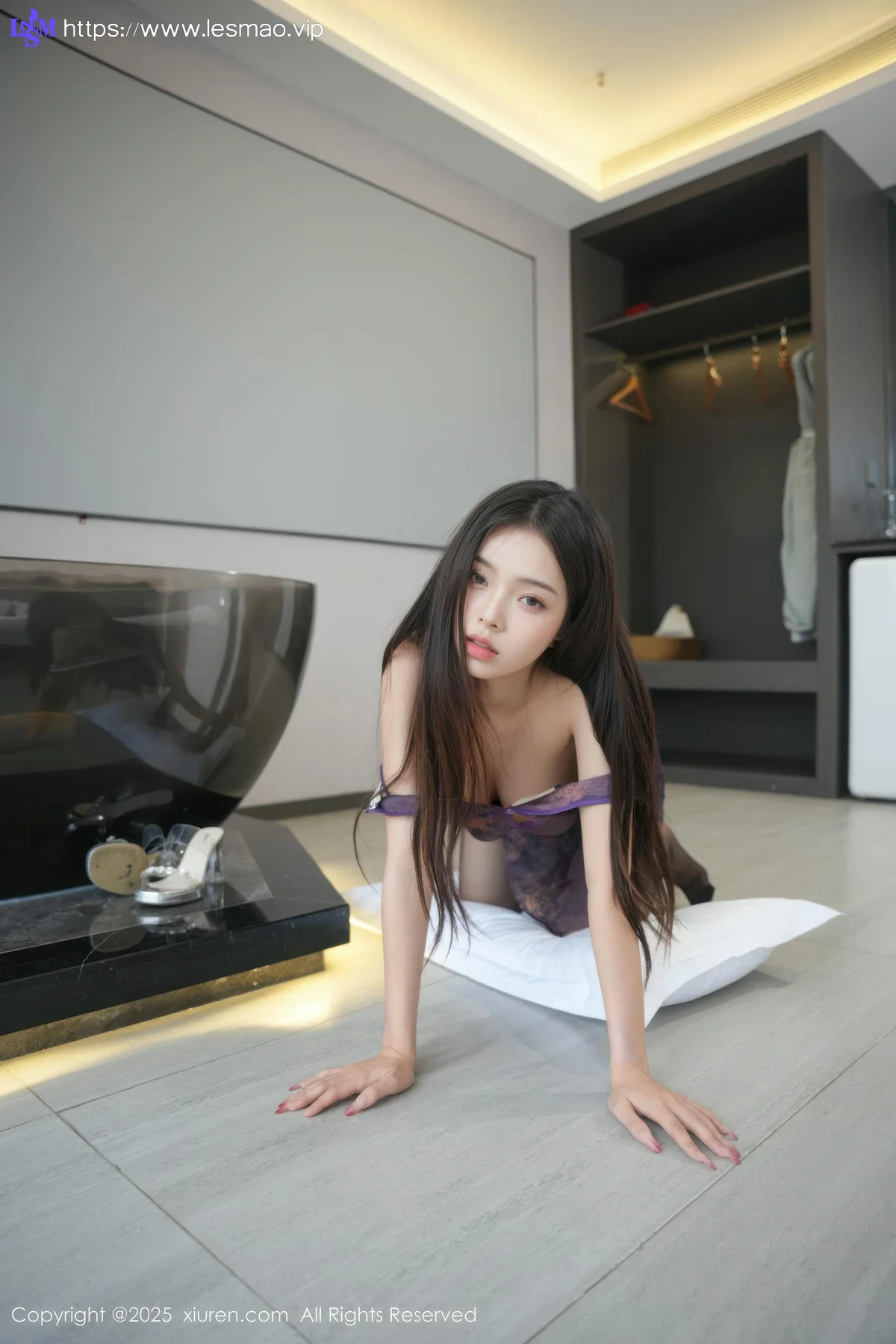 XiuRen 秀人 No.10771 阿依莎 蓝色连衣裙搭配 - 60