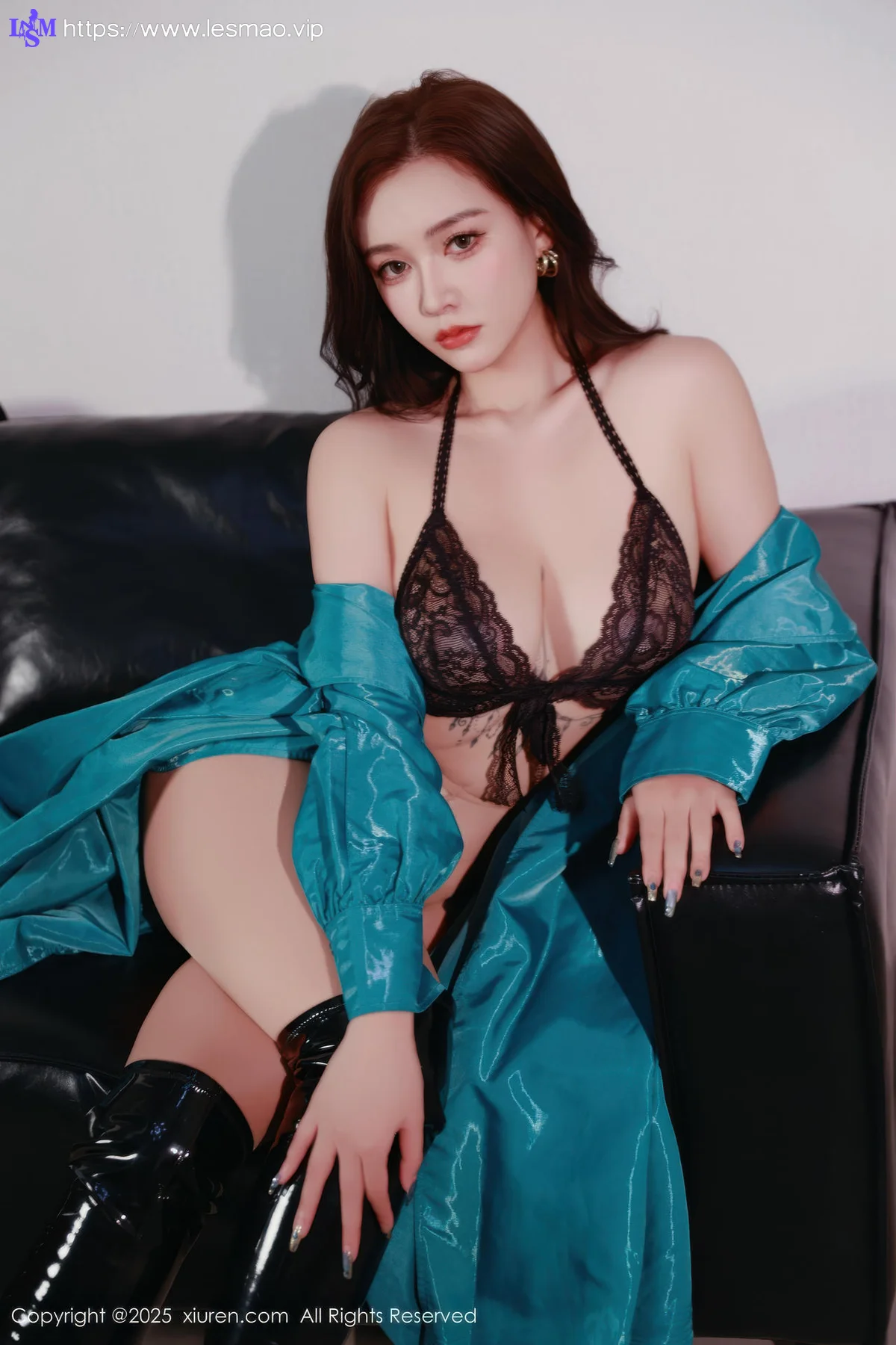 XiuRen 秀人 No.10776 娜比 蓝色风衣情趣内衣 - 50
