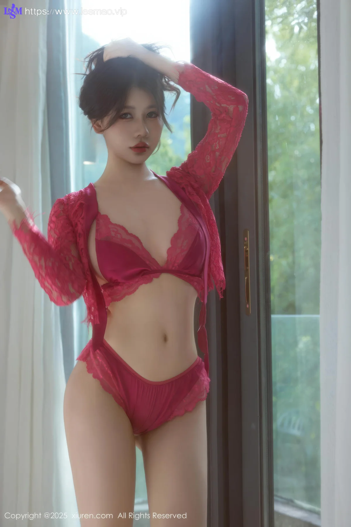 XiuRen 秀人 No.10783 尹甜甜sunny 红色蕾丝套装 - 17