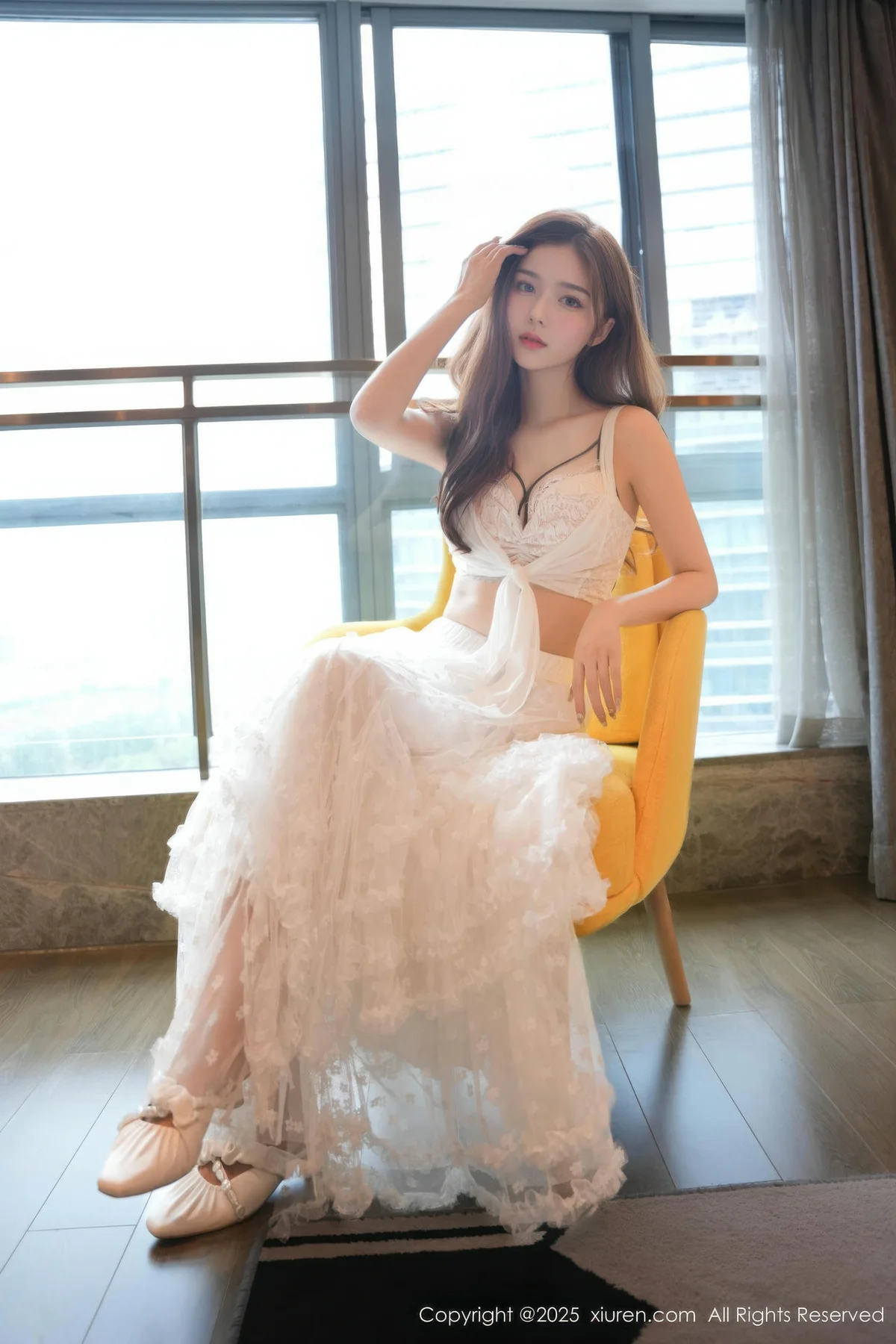 XiuRen 秀人 No.10791 拍黄瓜girl 白色连衣裙 - 22