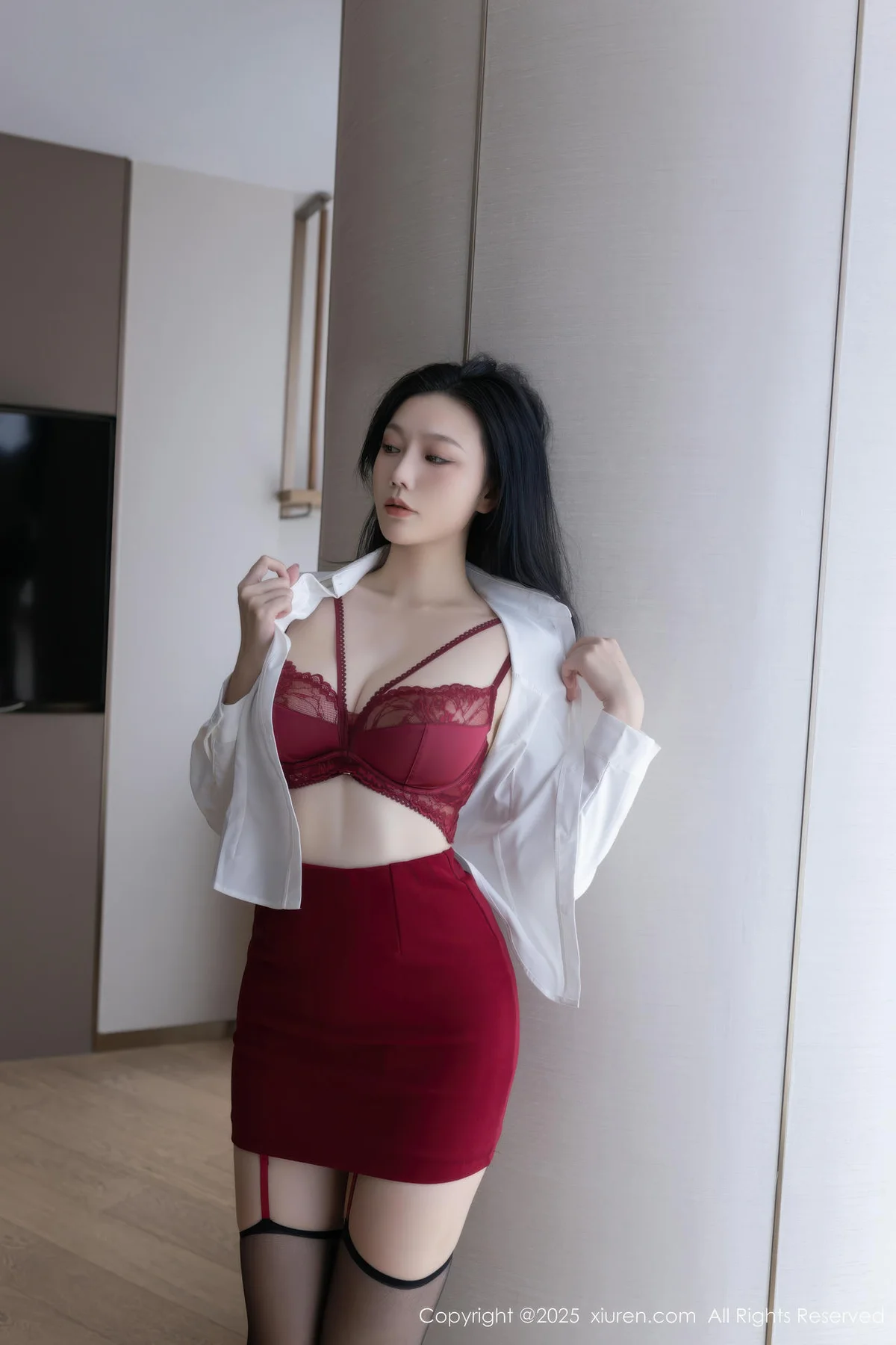 XiuRen 秀人 No.10797 安然anran 红裙OL魅惑黑丝 - 20