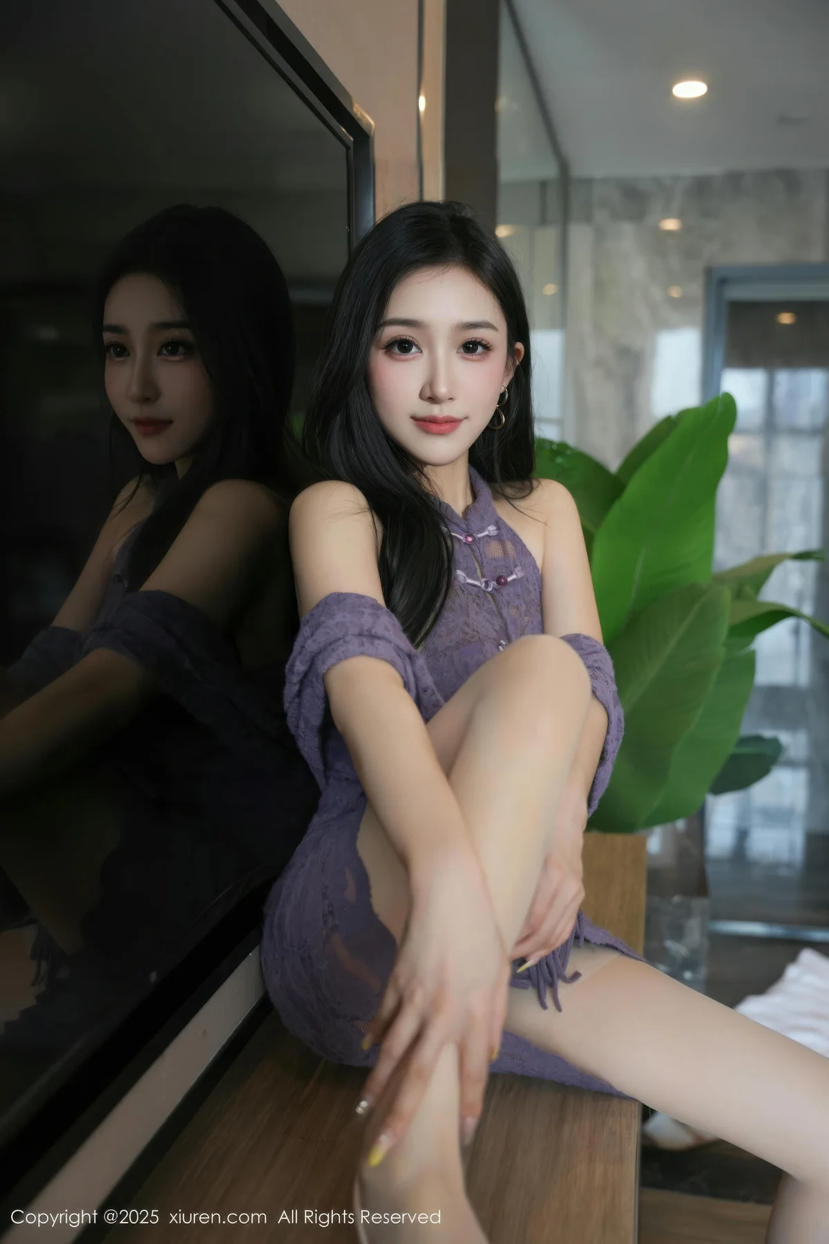 XiuRen 秀人 No.10801 小阿娇Gill 紫色连衣裙长腿高跟 - 18