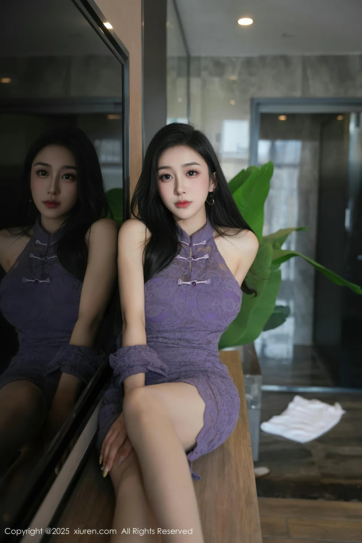 XiuRen 秀人 No.10801 小阿娇Gill 紫色连衣裙长腿高跟 - 19
