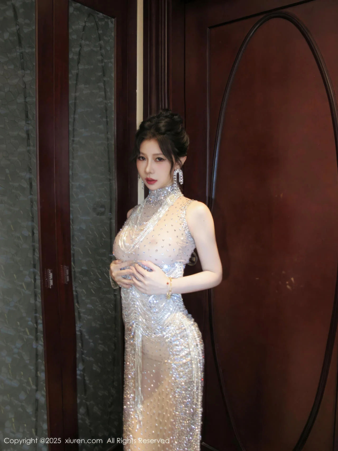XiuRen 秀人 No.10802 尹甜甜sunny 透视闪闪礼服 - 53