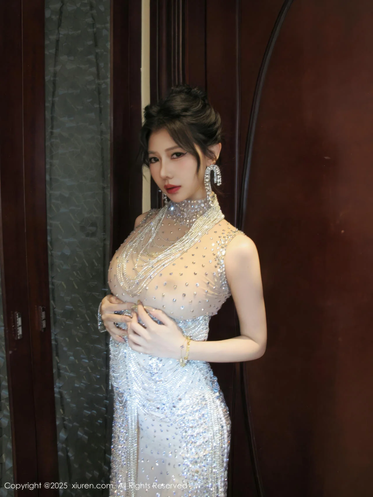 XiuRen 秀人 No.10802 尹甜甜sunny 透视闪闪礼服 - 54