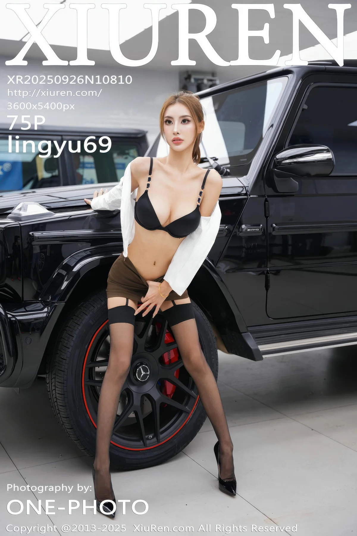 XiuRen 秀人 No.10810 lingyu69 黑色情趣内衣 - 76