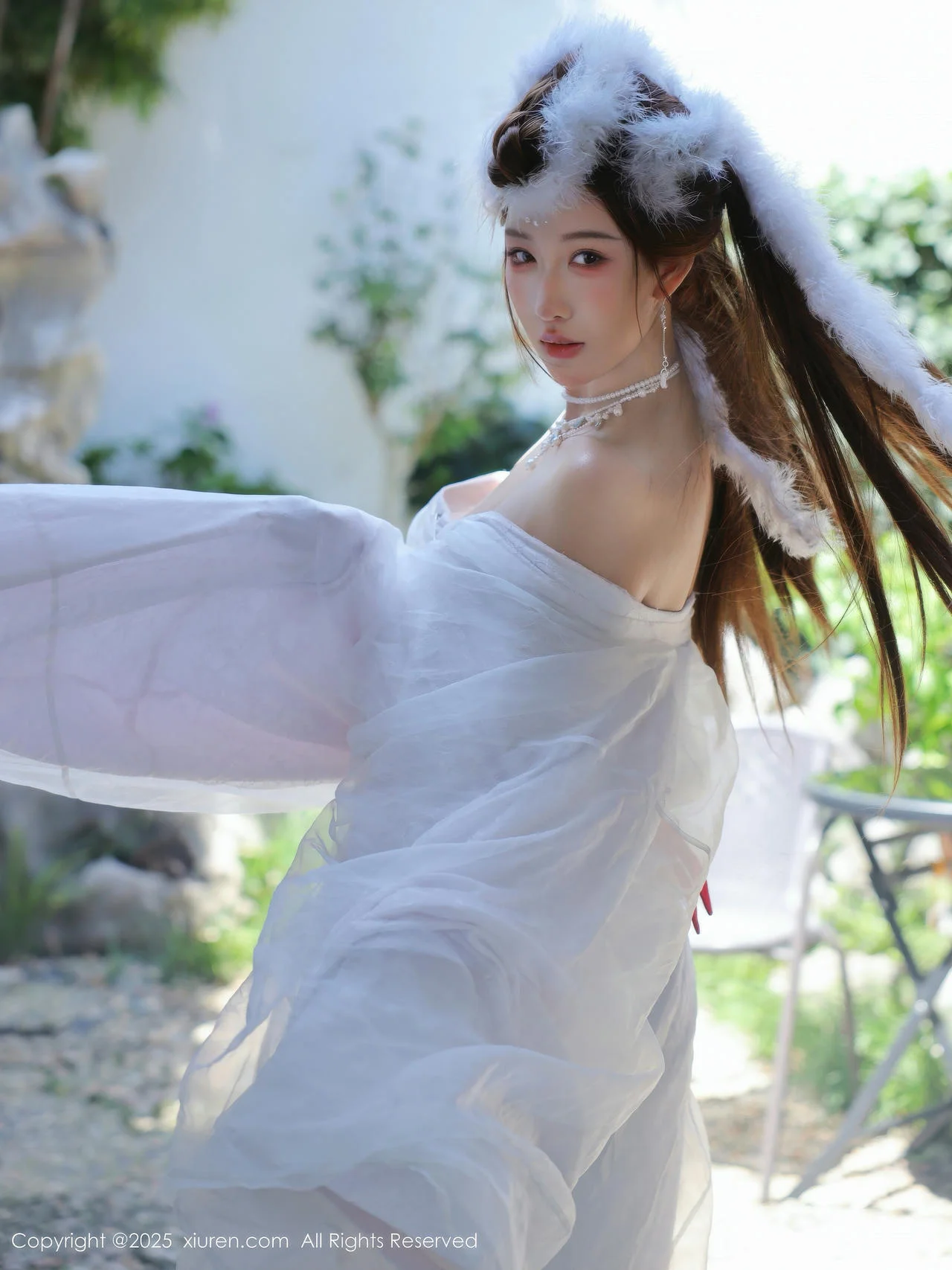 XiuRen 秀人 No.10843 金允希Yuki 白色锦毛鼠装扮 - 11