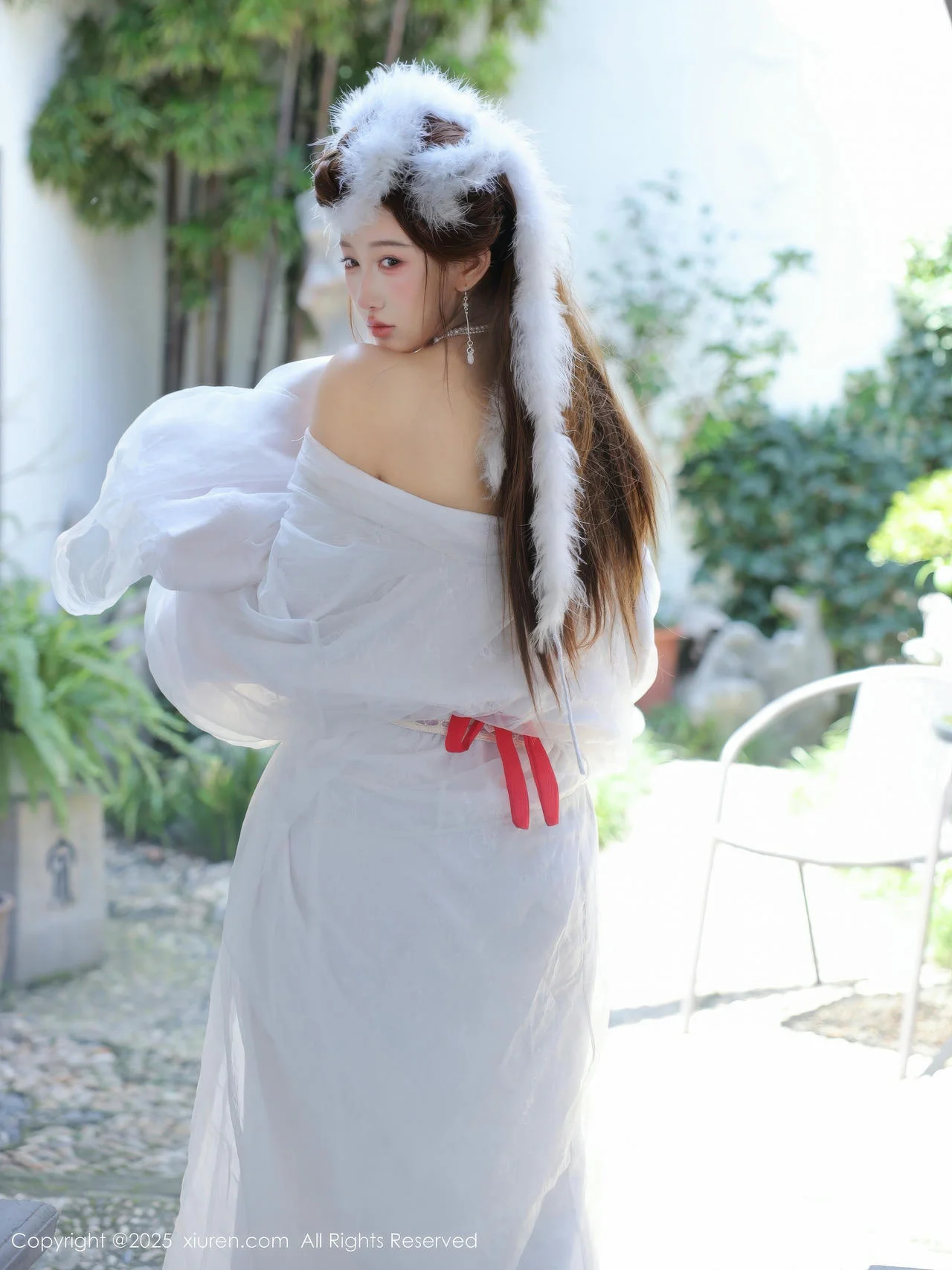 XiuRen 秀人 No.10843 金允希Yuki 白色锦毛鼠装扮 - 13