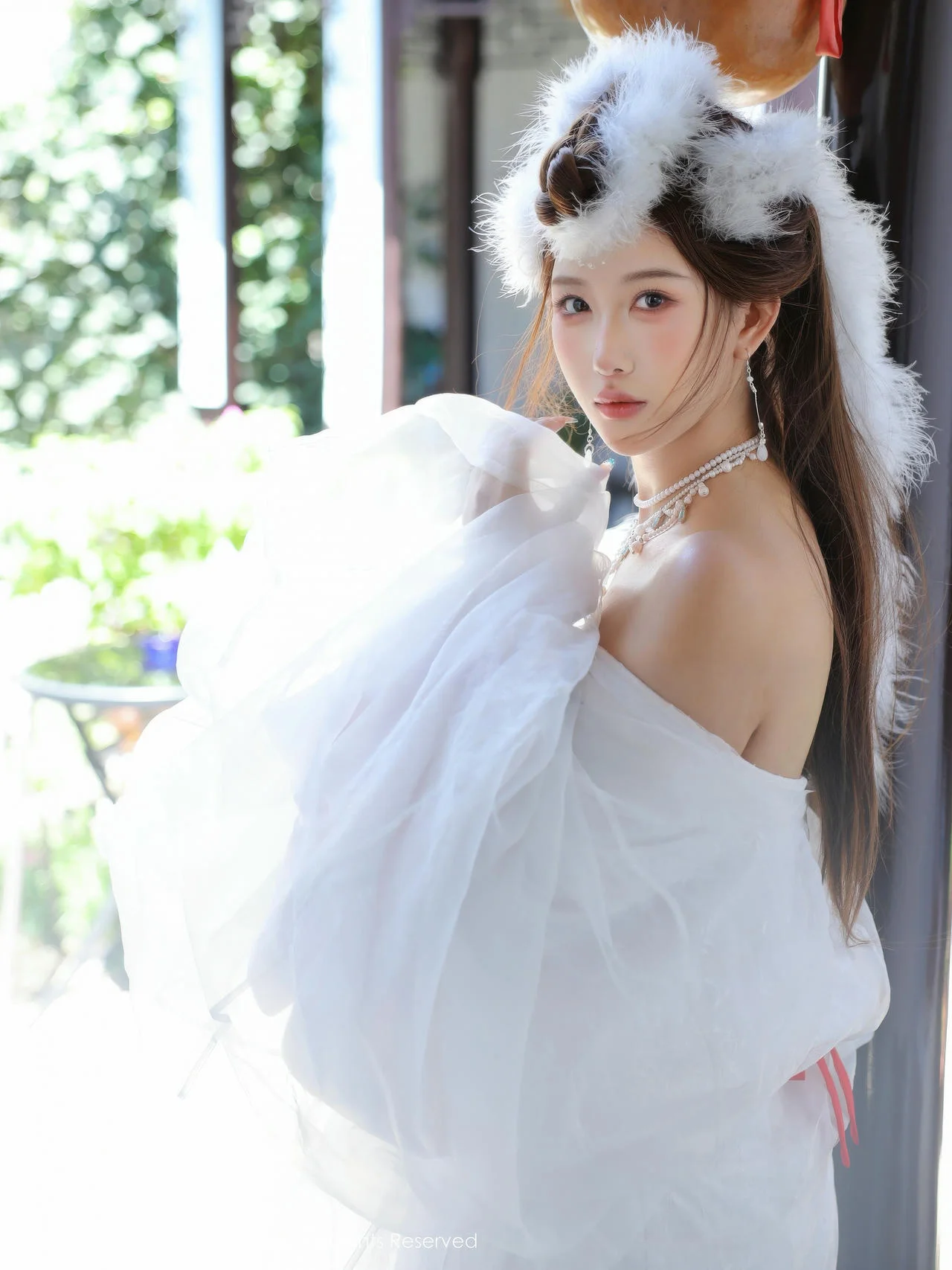 XiuRen 秀人 No.10843 金允希Yuki 白色锦毛鼠装扮 - 21