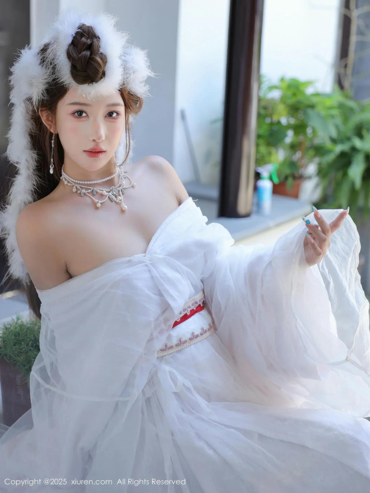 XiuRen 秀人 No.10843 金允希Yuki 白色锦毛鼠装扮 - 26