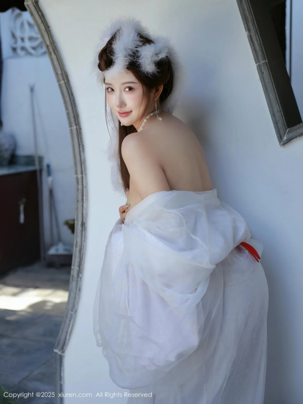 XiuRen 秀人 No.10843 金允希Yuki 白色锦毛鼠装扮 - 71