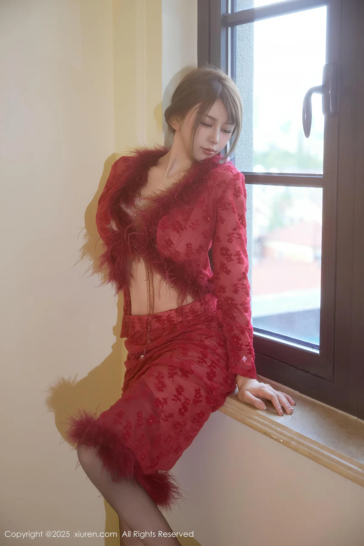XiuRen 秀人 No.10848 Zoe柚柚美乳玉背红色复古服饰 - 2